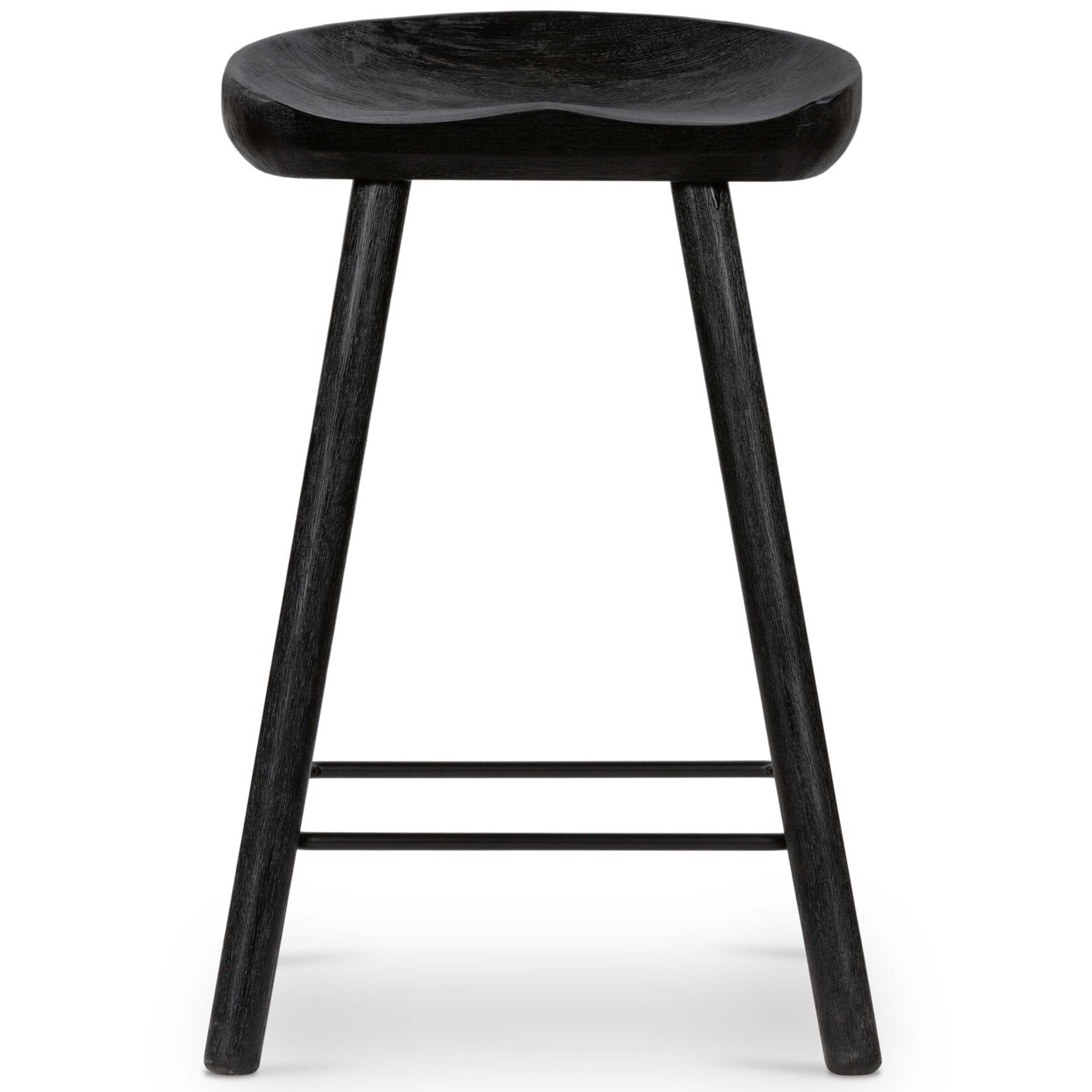 Barrett Bar + Counter Stool, Matte Black Parawood