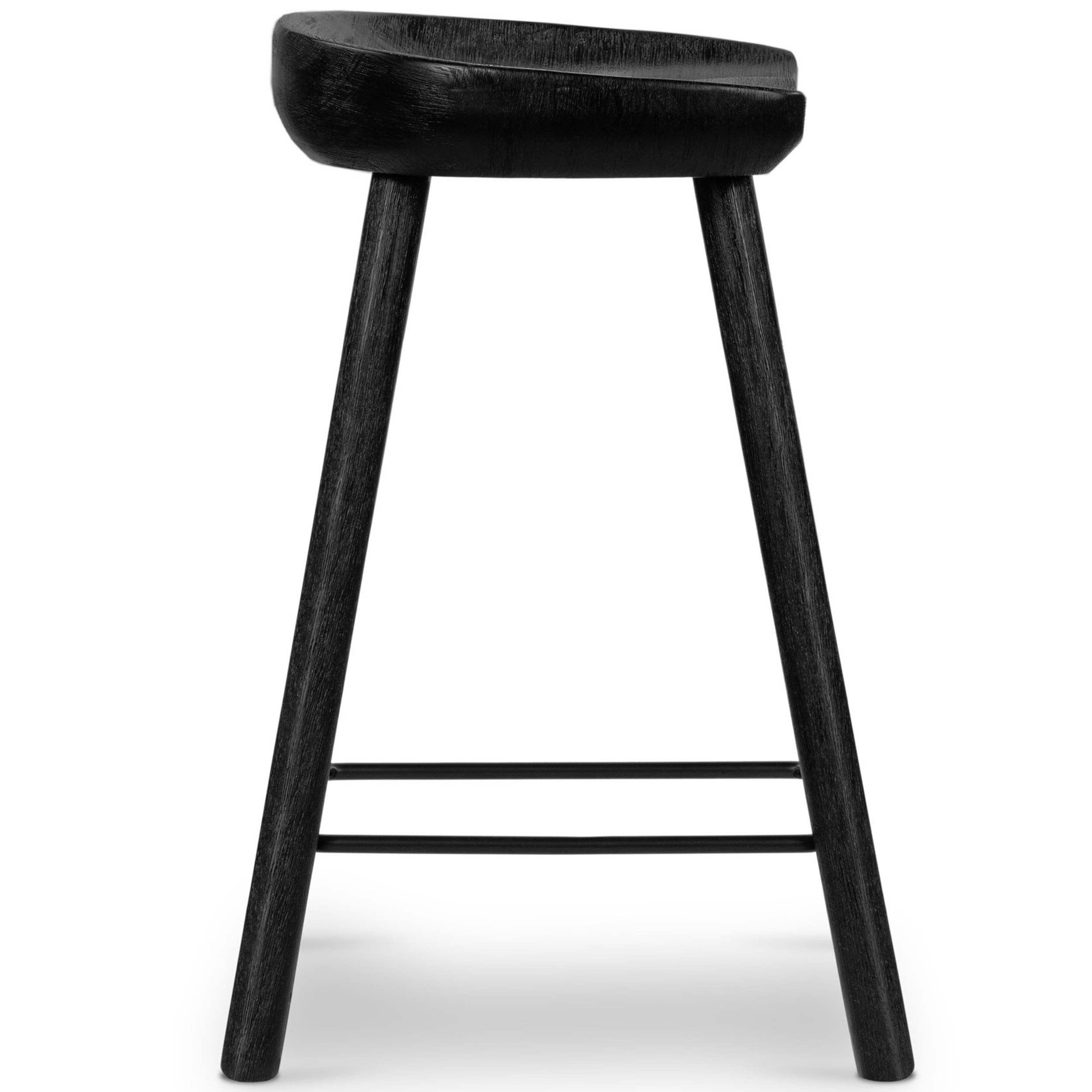 Barrett Bar + Counter Stool, Matte Black Parawood