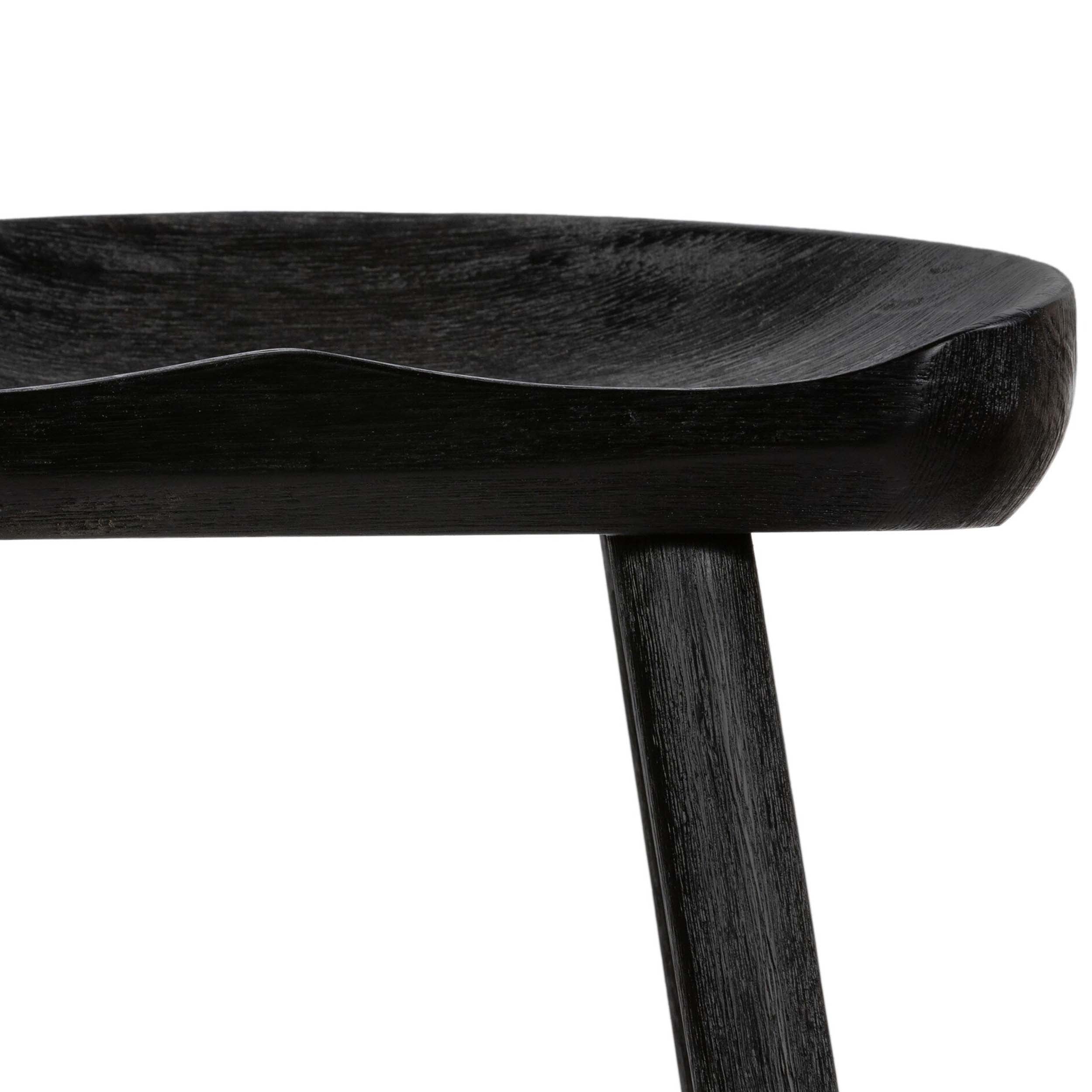 Barrett Bar + Counter Stool, Matte Black Parawood