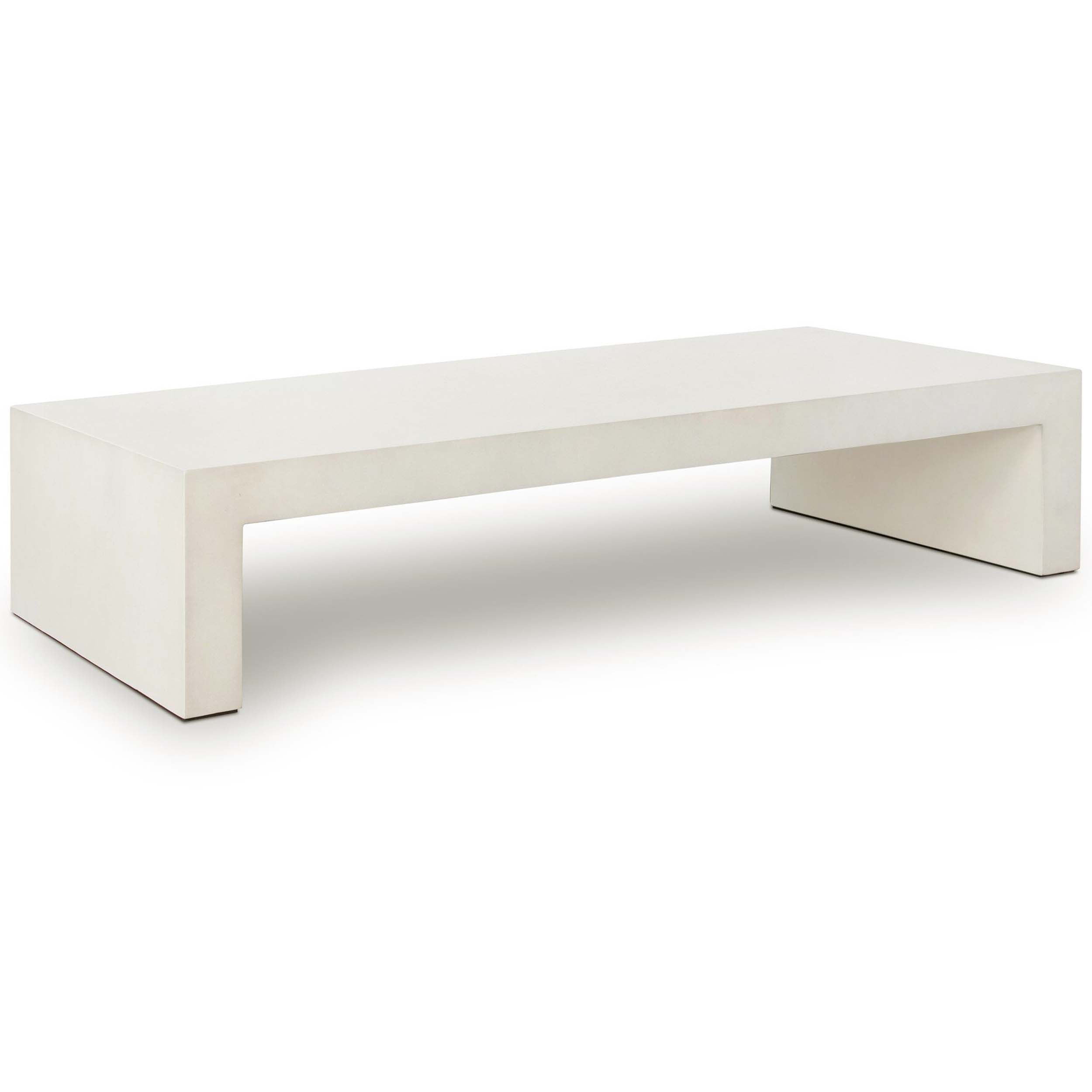 Parish Coffee Table, White Concrete