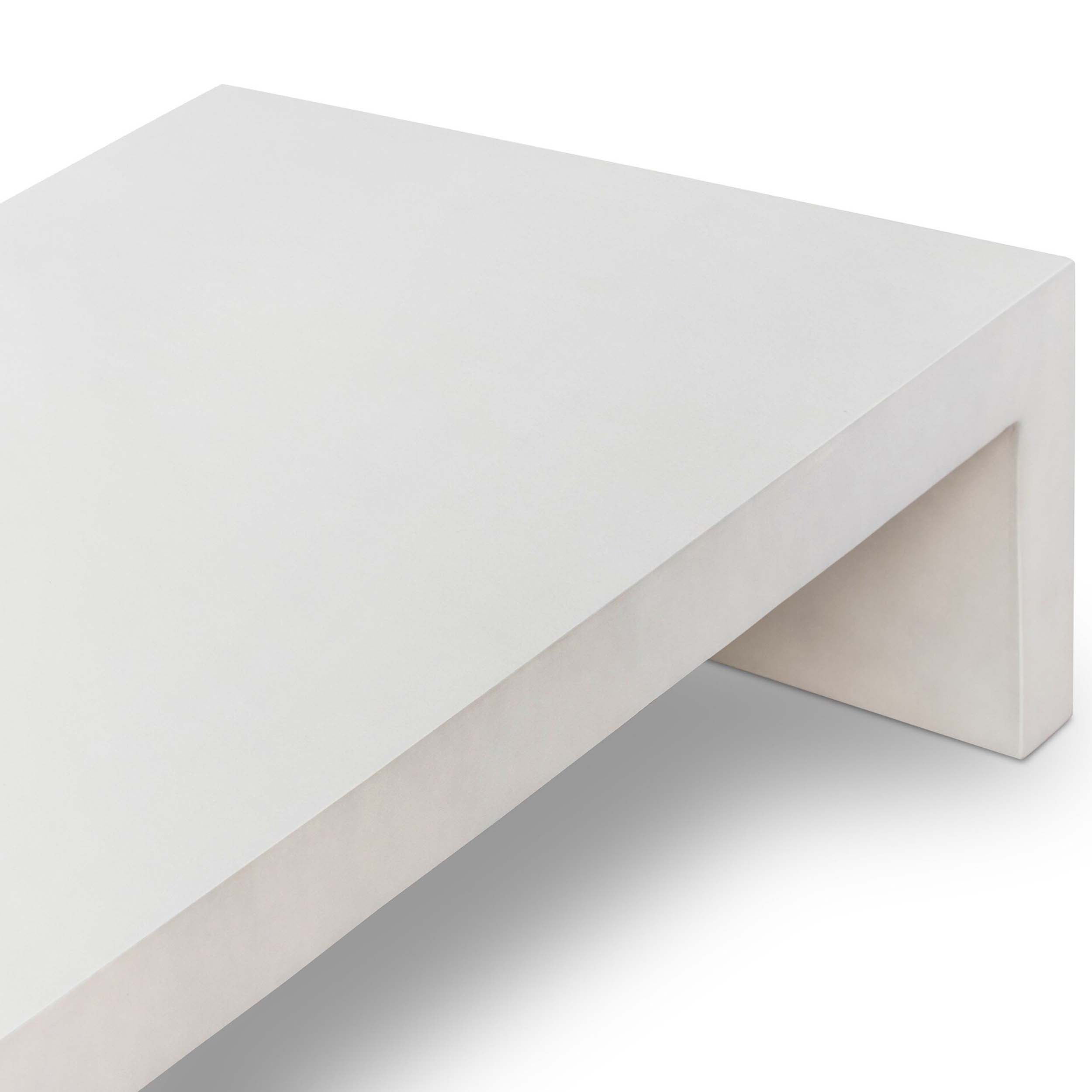Parish Coffee Table, White Concrete