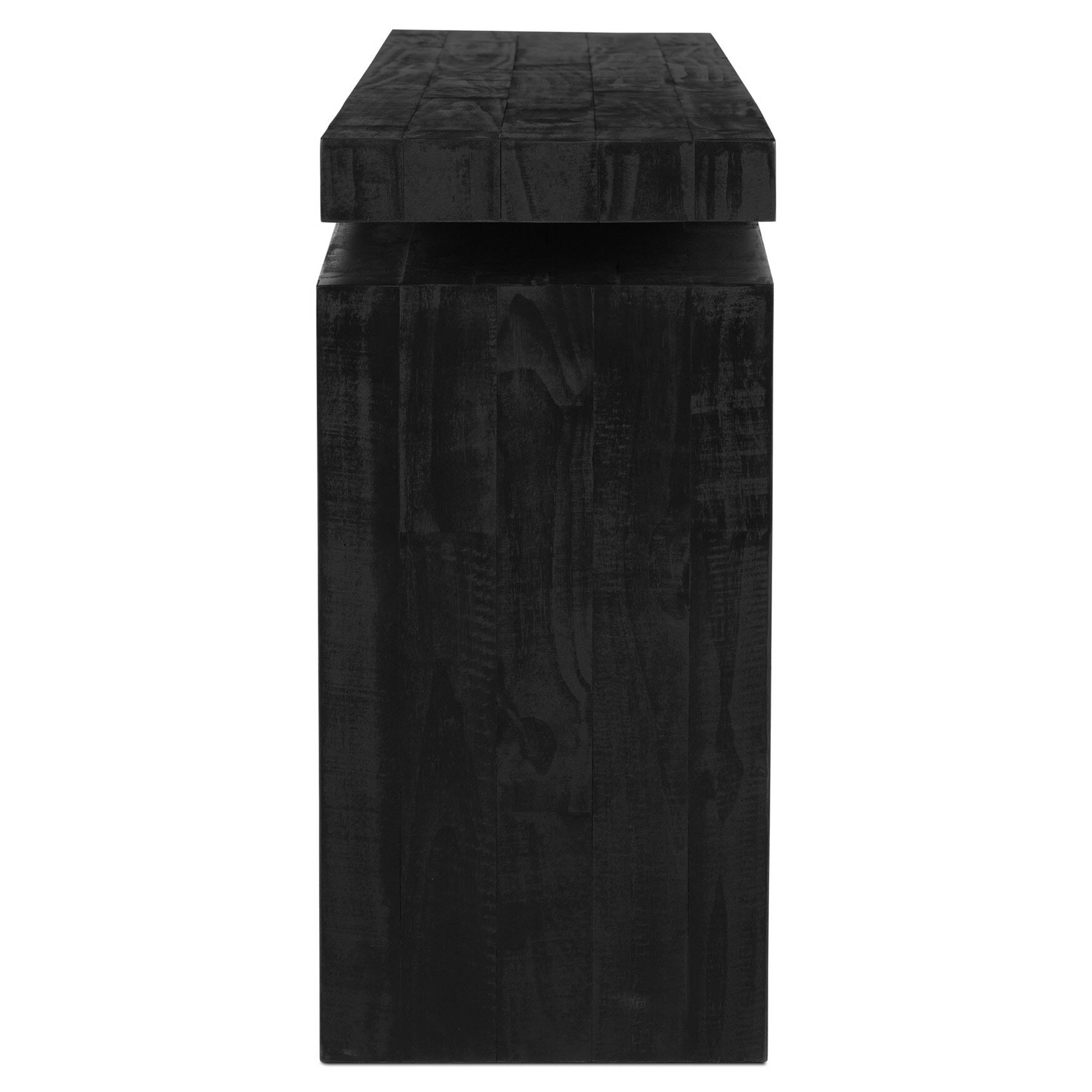 Matthes Console Table - 79", Aged Black Pine