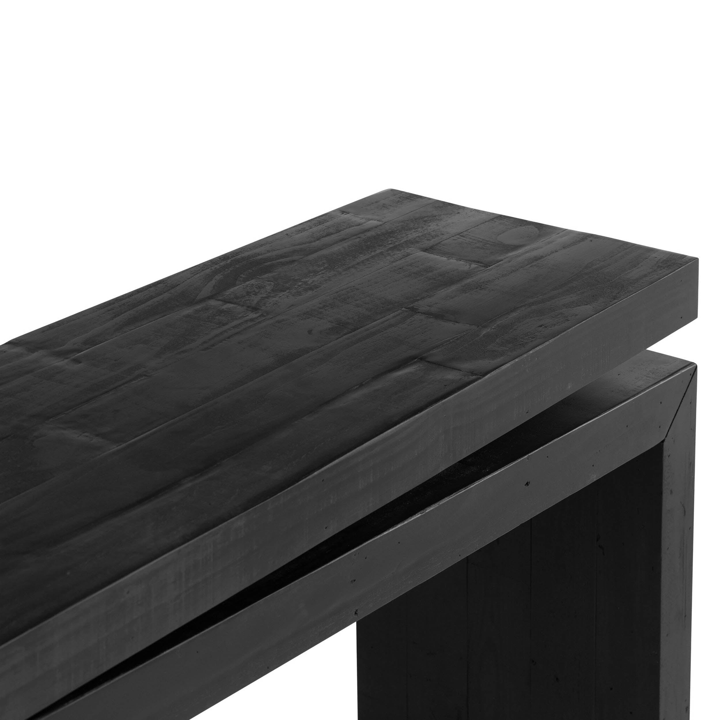 Matthes Console Table - 79", Aged Black Pine