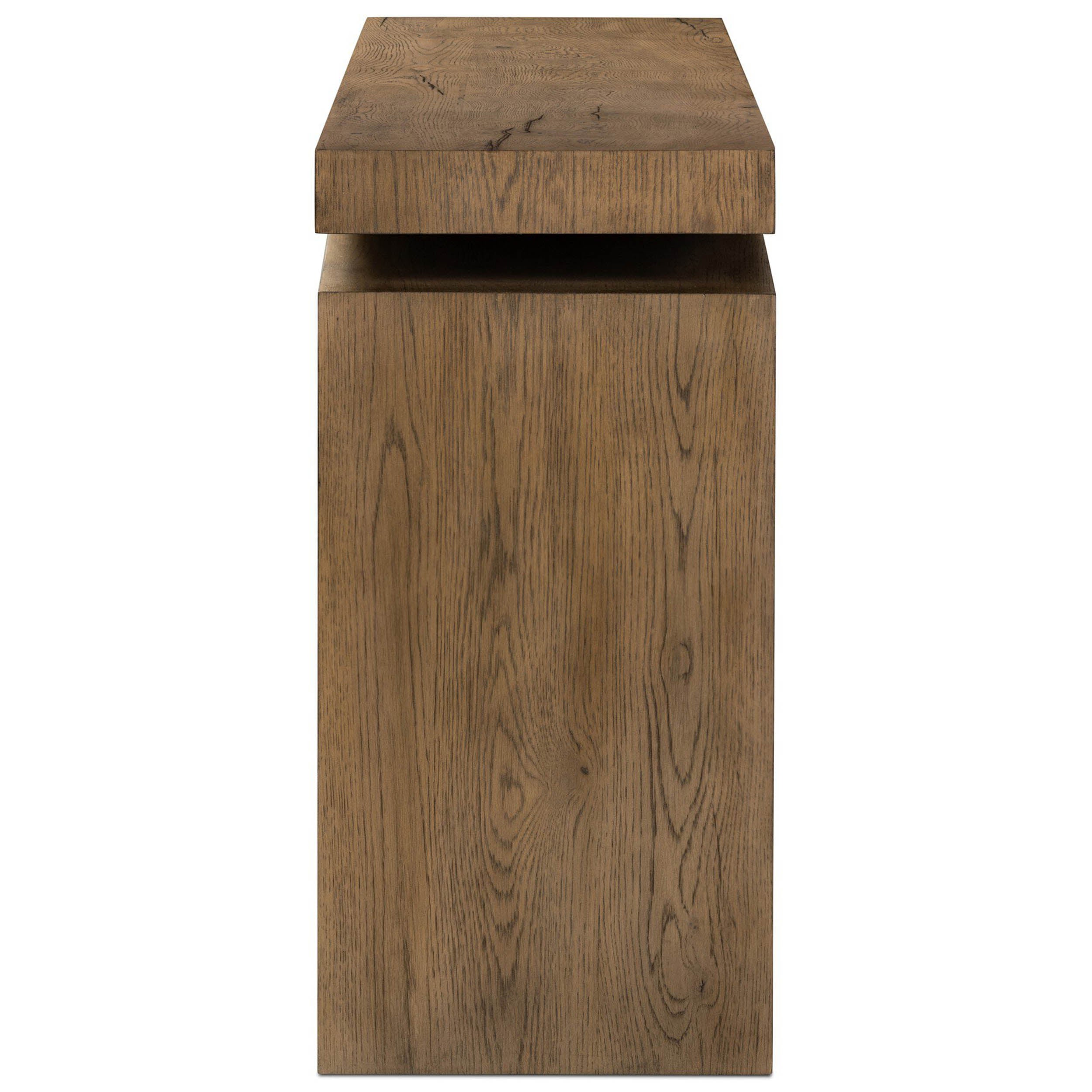 Matthes Console Table - 79", Rustic Grey Veneer