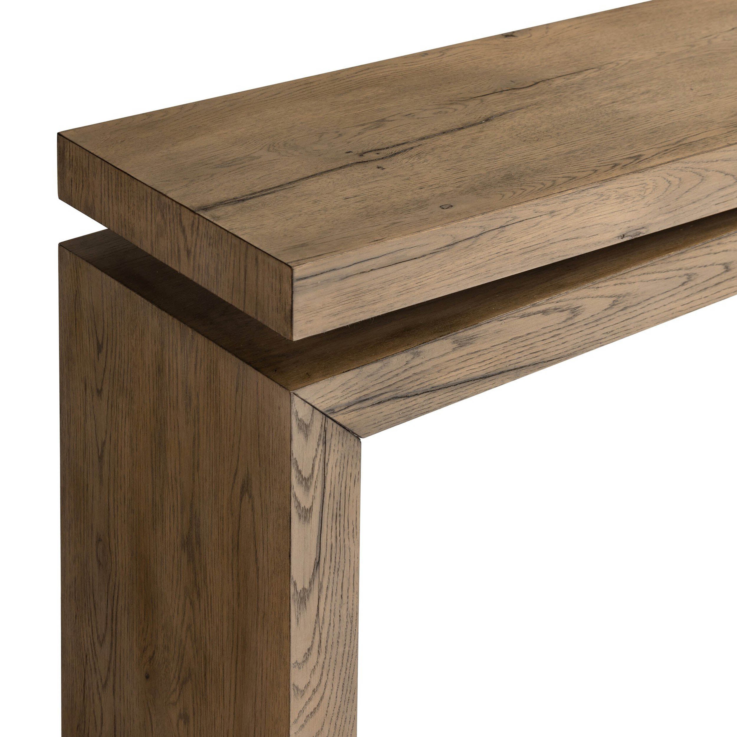 Matthes Console Table - 79", Rustic Grey Veneer