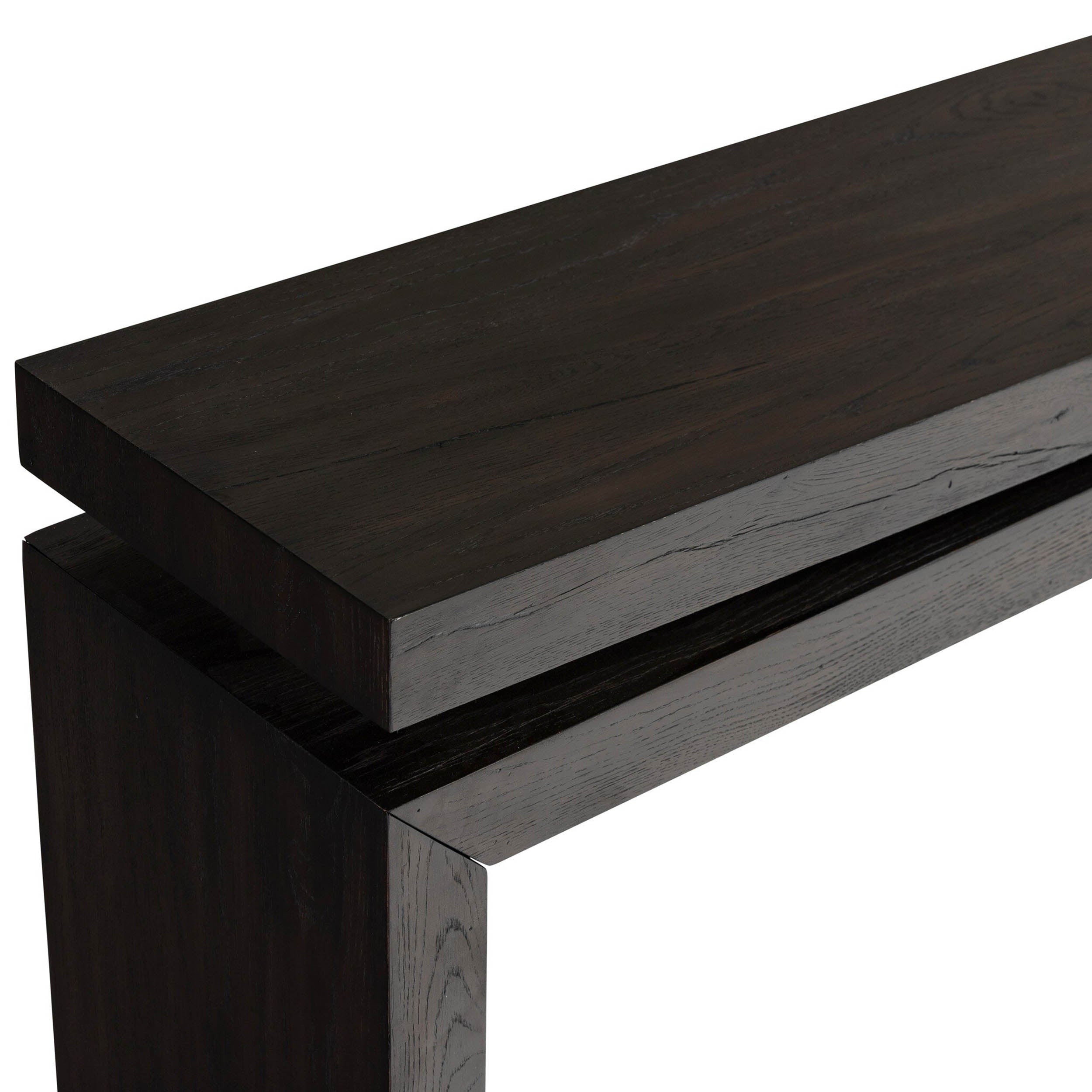 Matthes Console Table - 79", Smoked Black Veneer