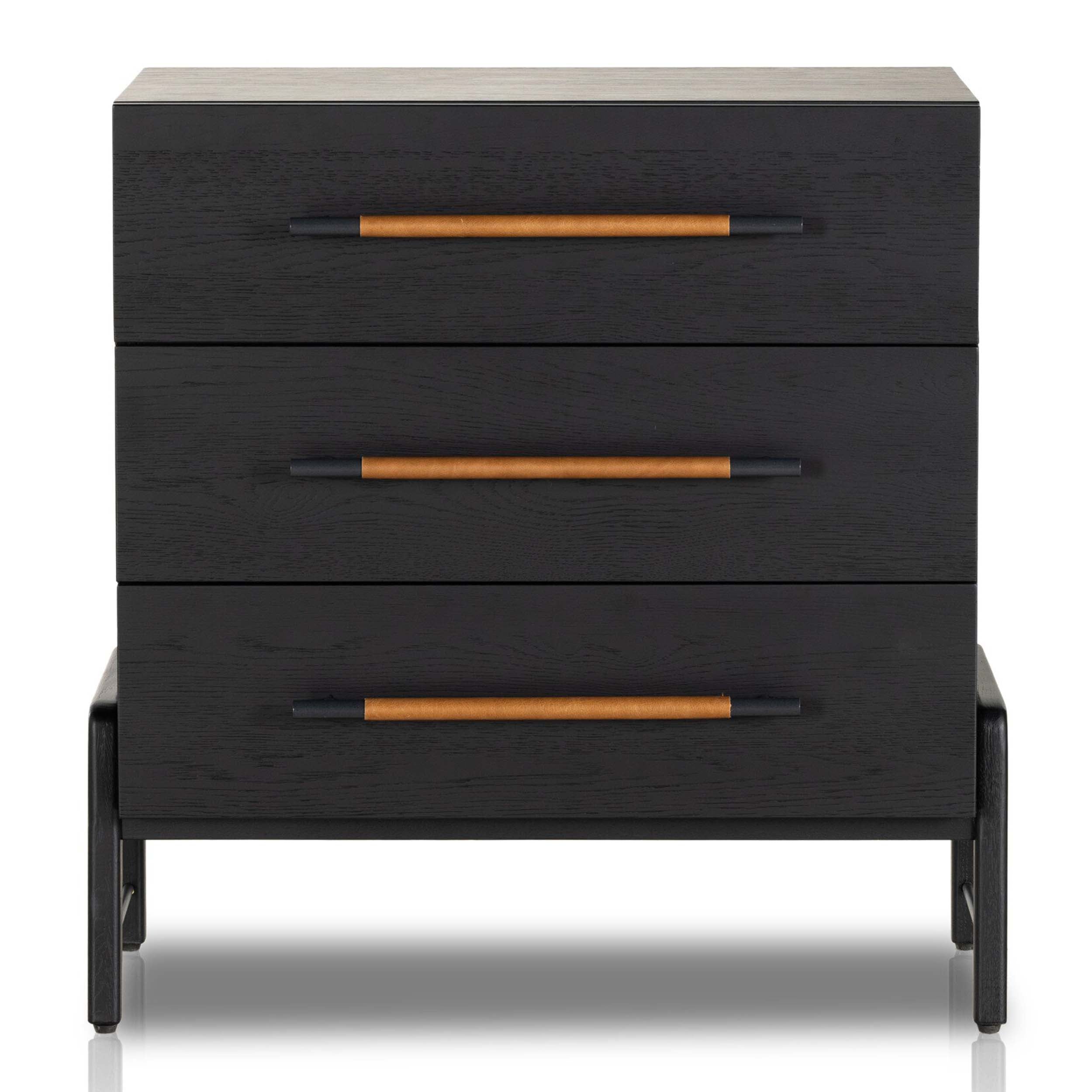 Rosedale 3 Drawer Dresser, Ebony Oak Veneer