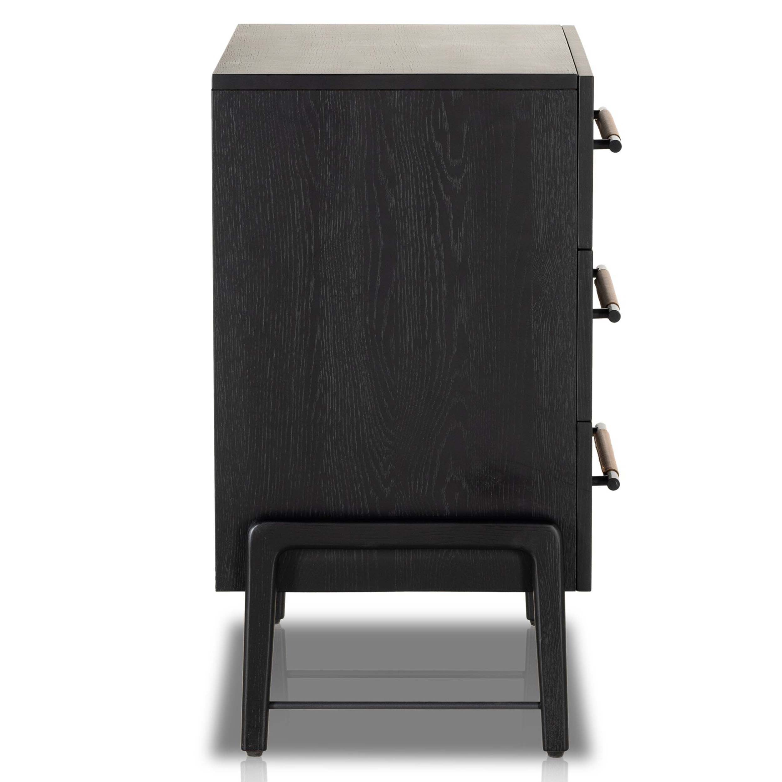 Rosedale 3 Drawer Dresser, Ebony Oak Veneer