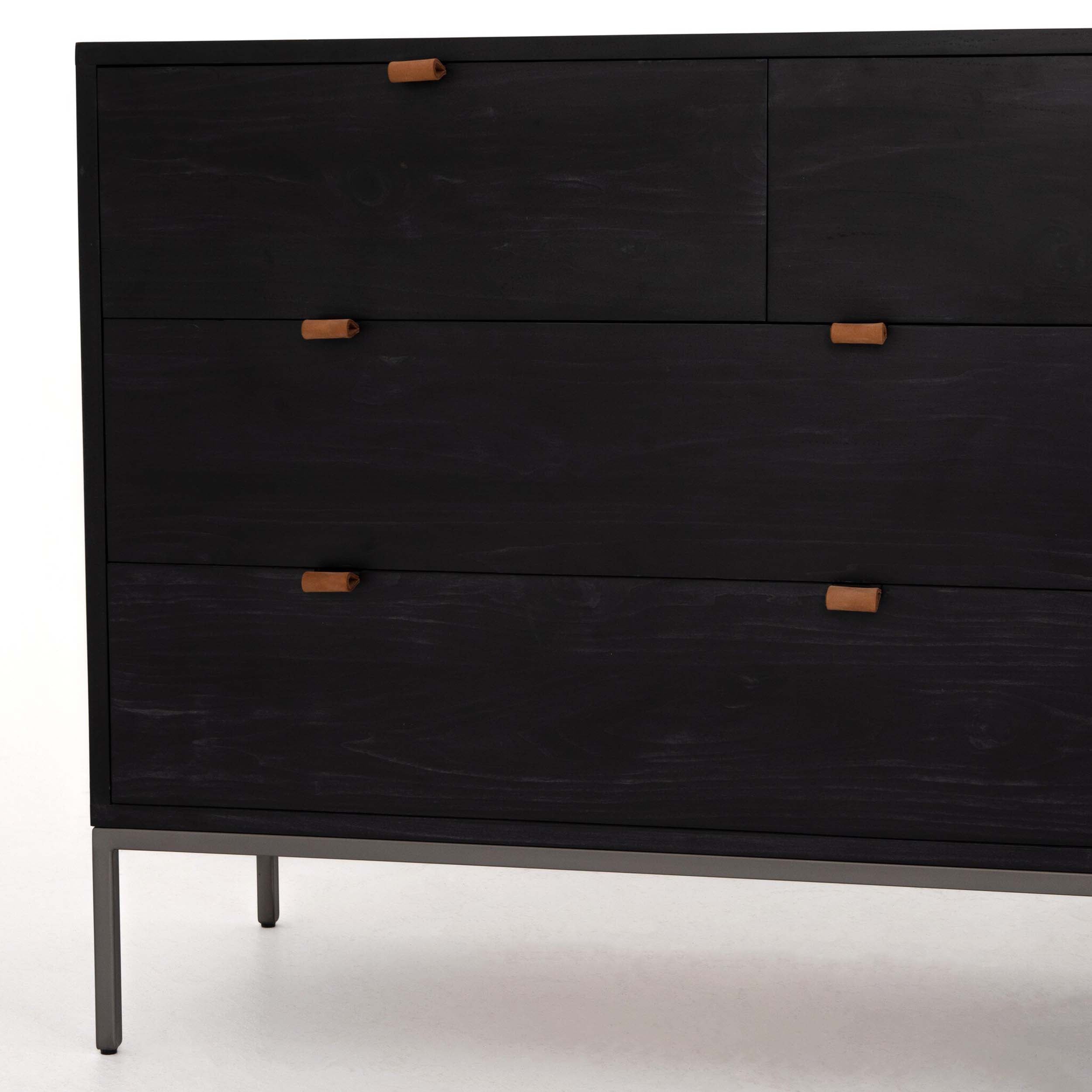 Trey 7 Drawer Dresser, Black Wash Poplar
