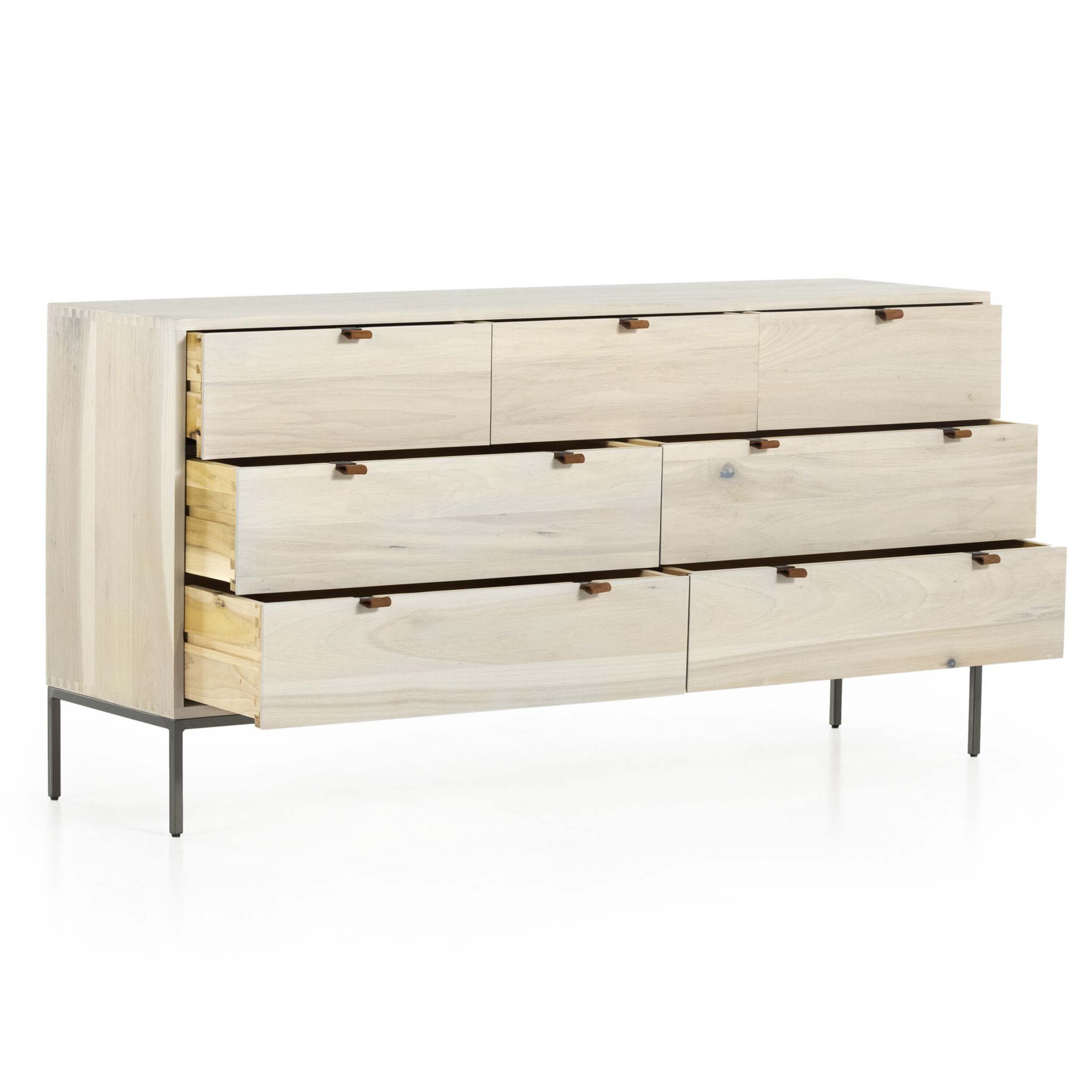 Trey 7 Drawer Dresser, Dove Poplar