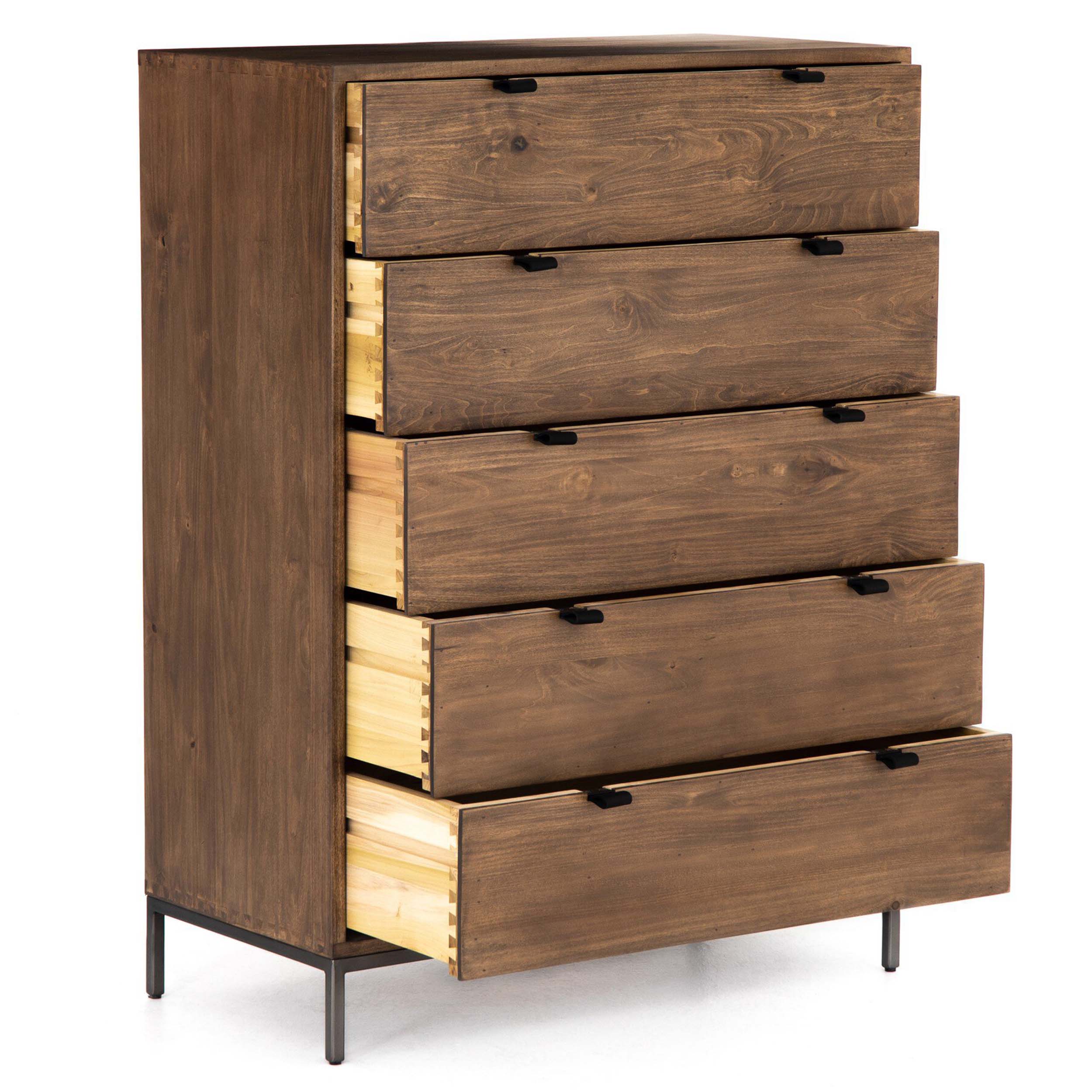 Trey 5 Drawer Dresser, Auburn Poplar