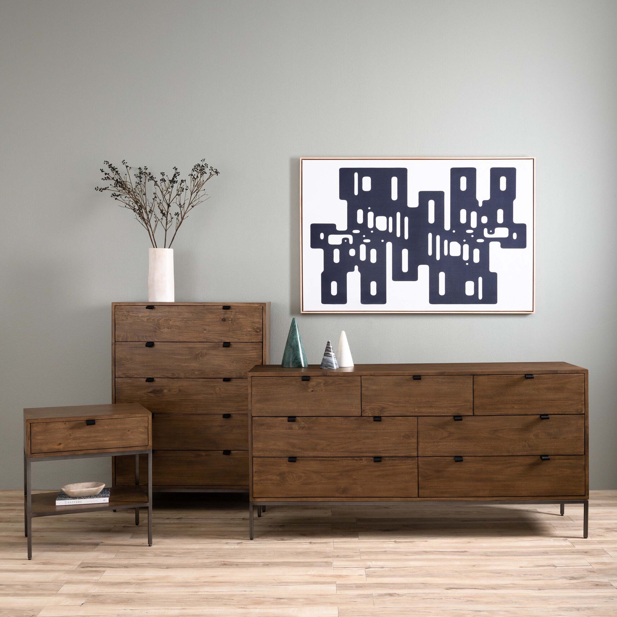 Trey 5 Drawer Dresser, Auburn Poplar