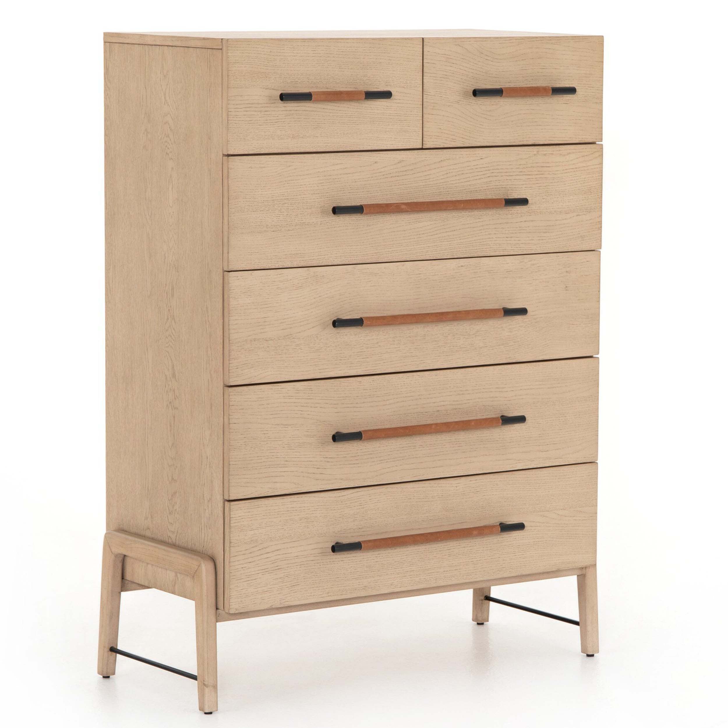 Rosedale 6 Drawer Tall Dresser, Yucca Oak Veneer