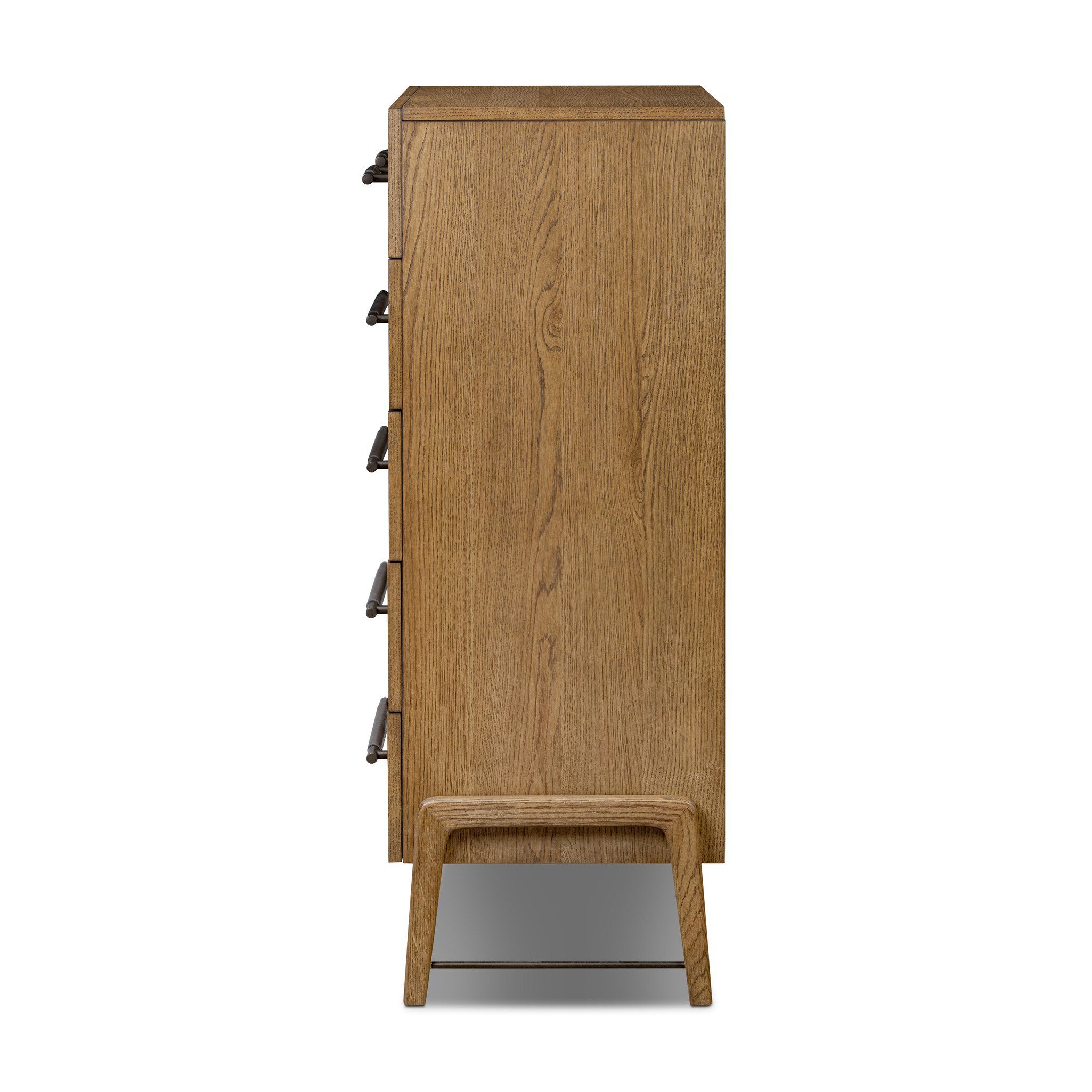 Rosedale 6 Drawer Tall Dresser, Amber Oak Veneer