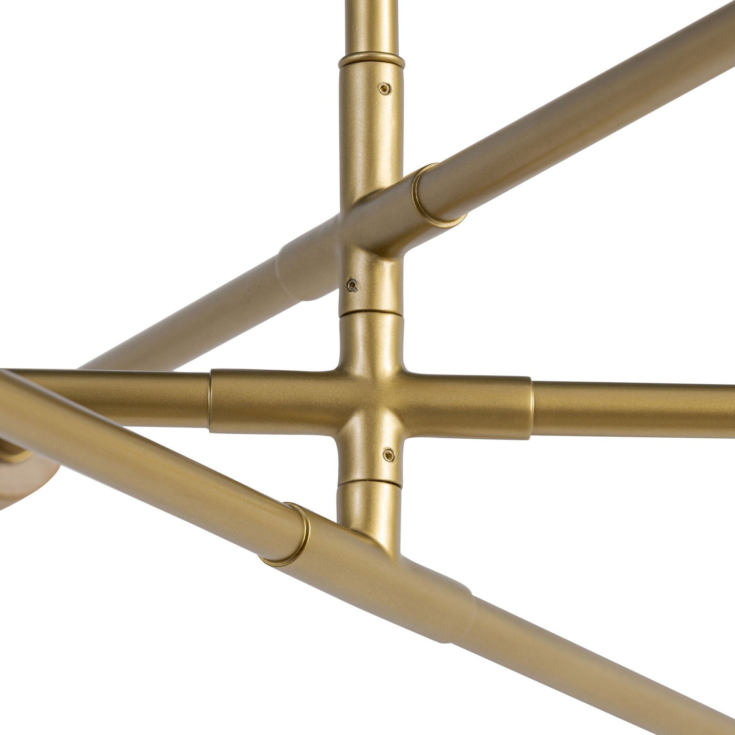 Astrid Chandelier, Antique Brass, Flax Linen