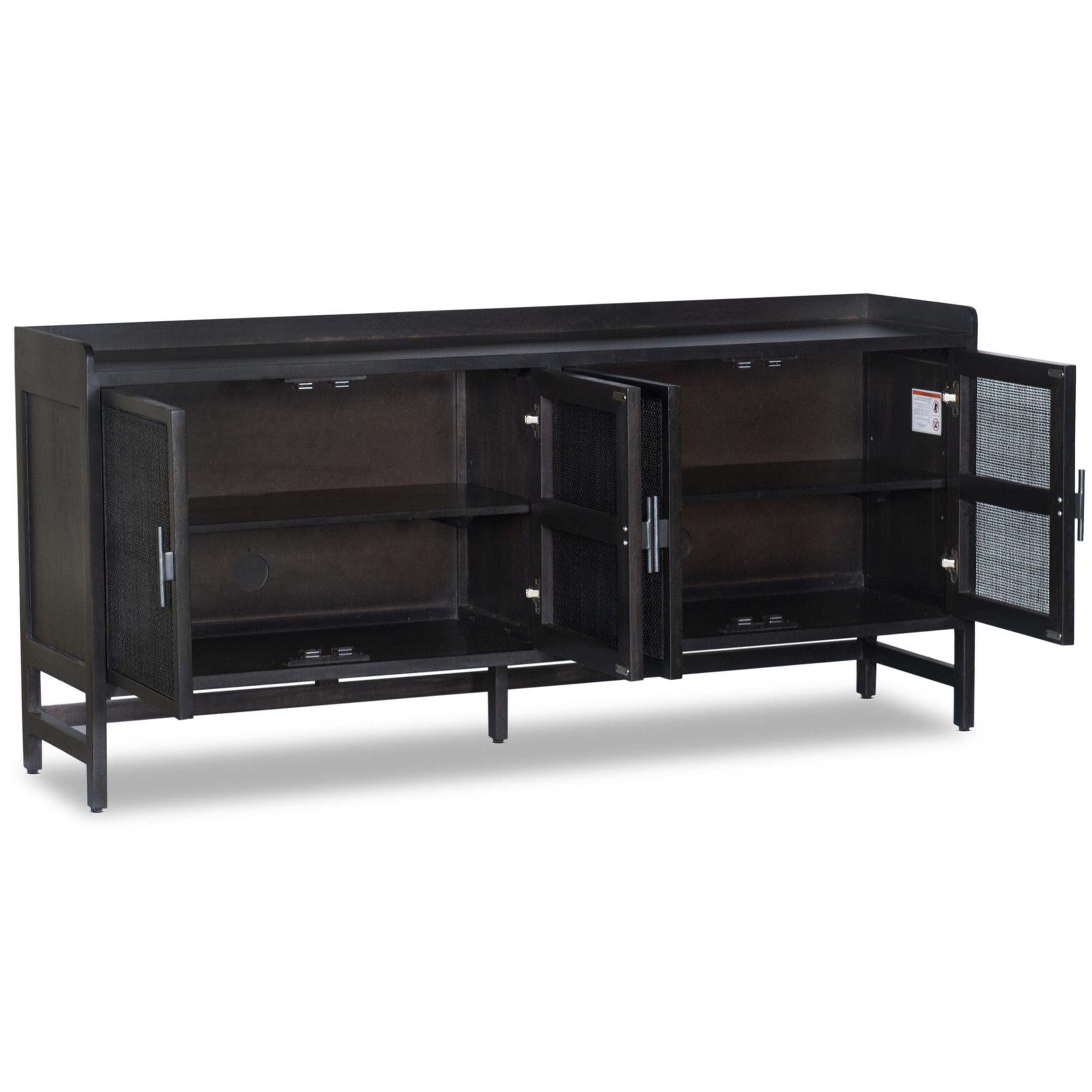 Caprice Sideboard 72", Black Wash Mango