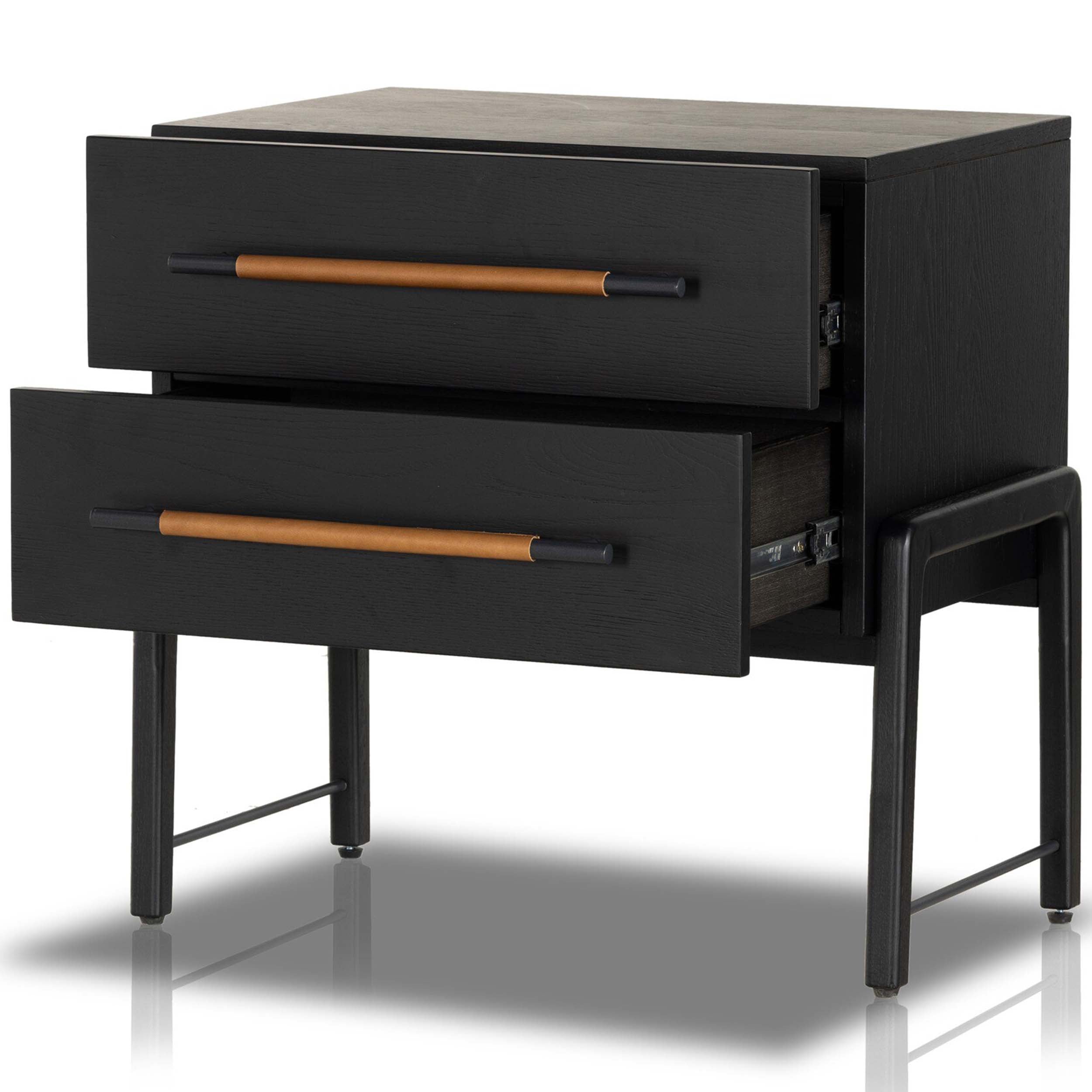 Rosedale Nightstand, Ebony Oak Veneer