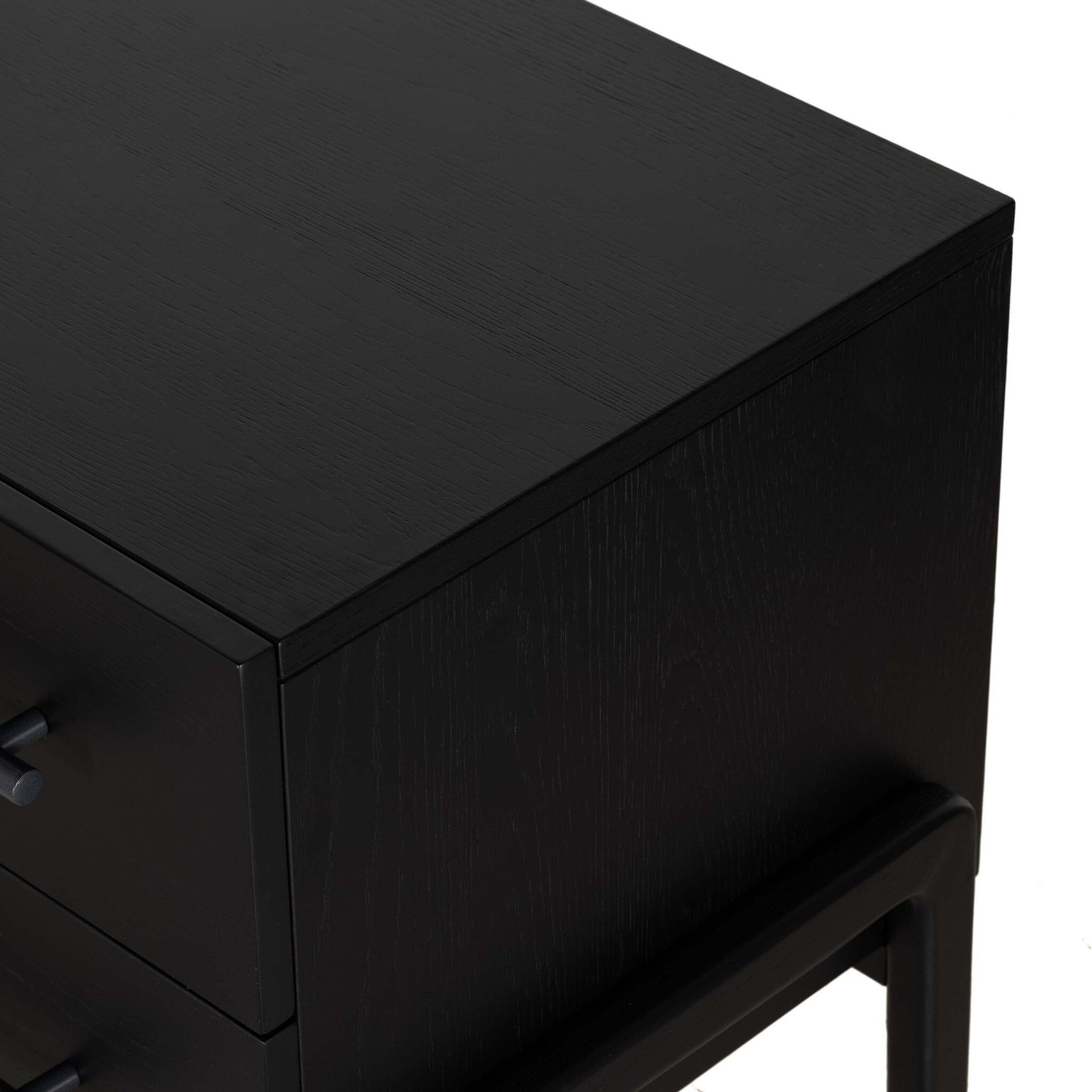 Rosedale Nightstand, Ebony Oak Veneer