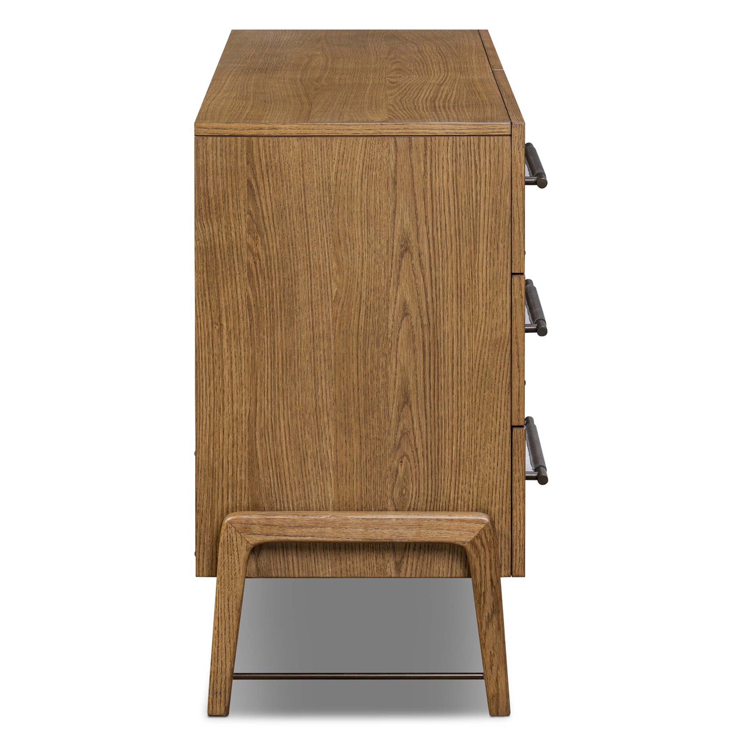 Rosedale 6 Drawer Dresser, Amber Oak Veneer