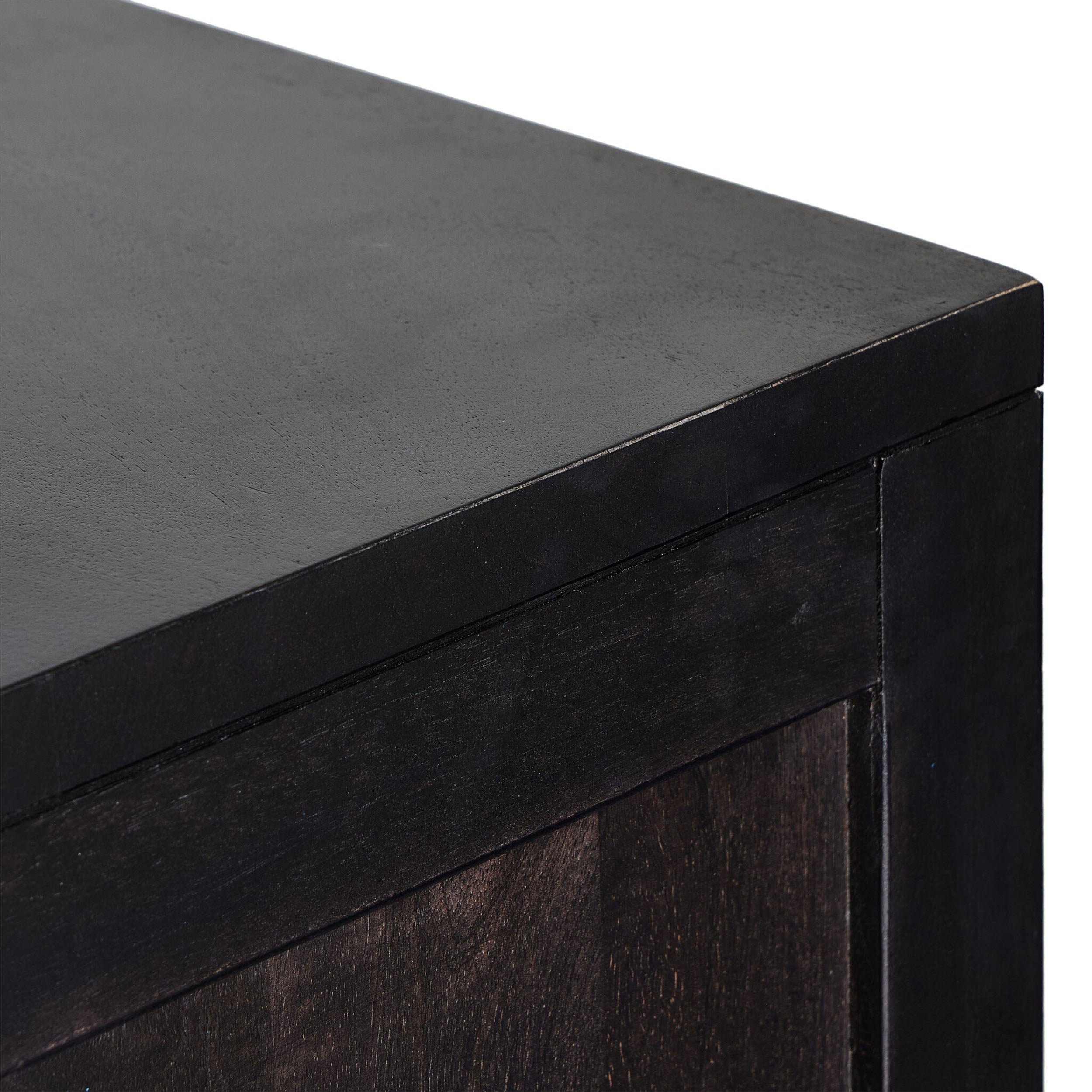 Caprice Bar Cabinet, Black Wash Mango