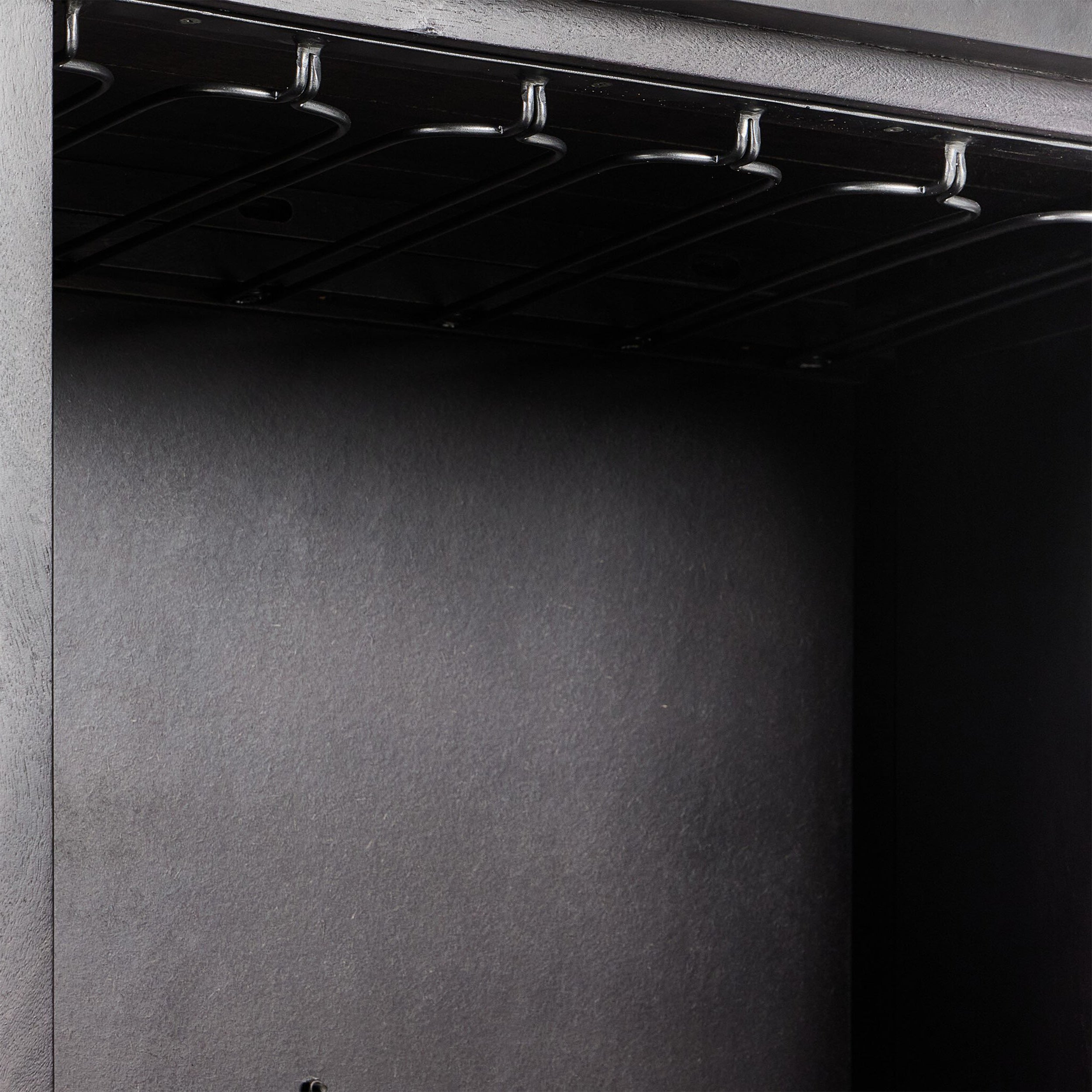 Caprice Bar Cabinet, Black Wash Mango