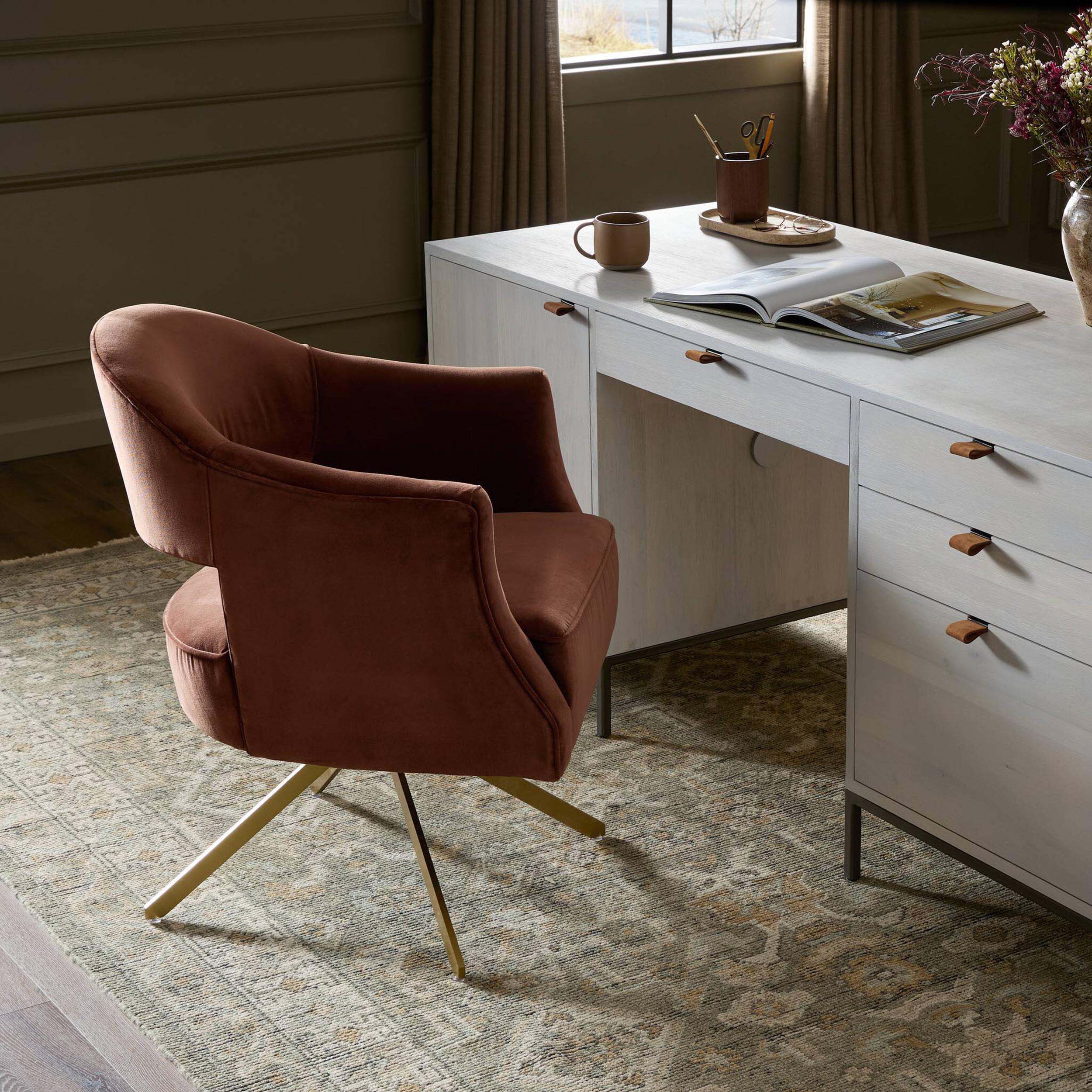 Adara Desk Chair, Surrey Auburn