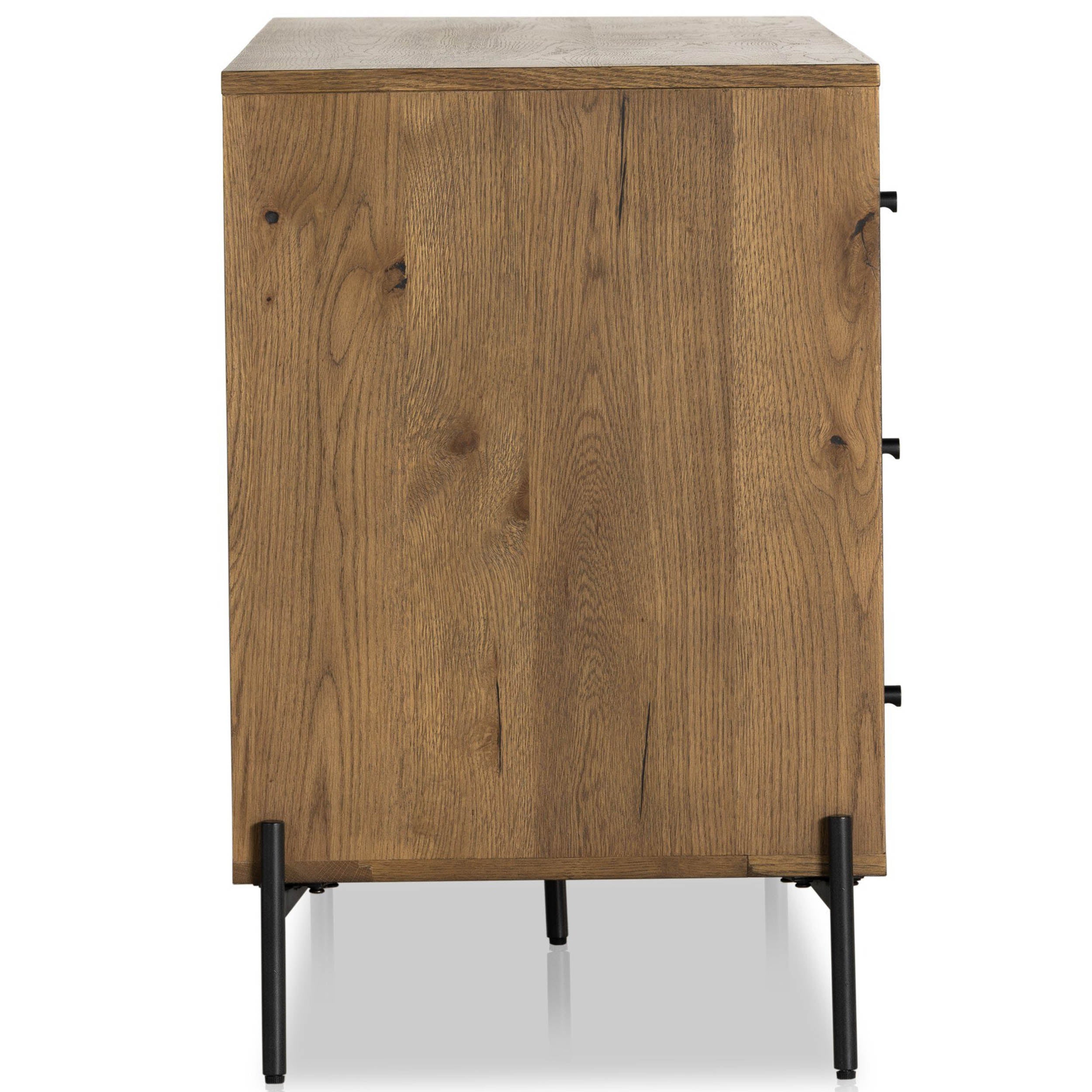 Eaton 9 Drawer Dresser, Amber Oak Resin