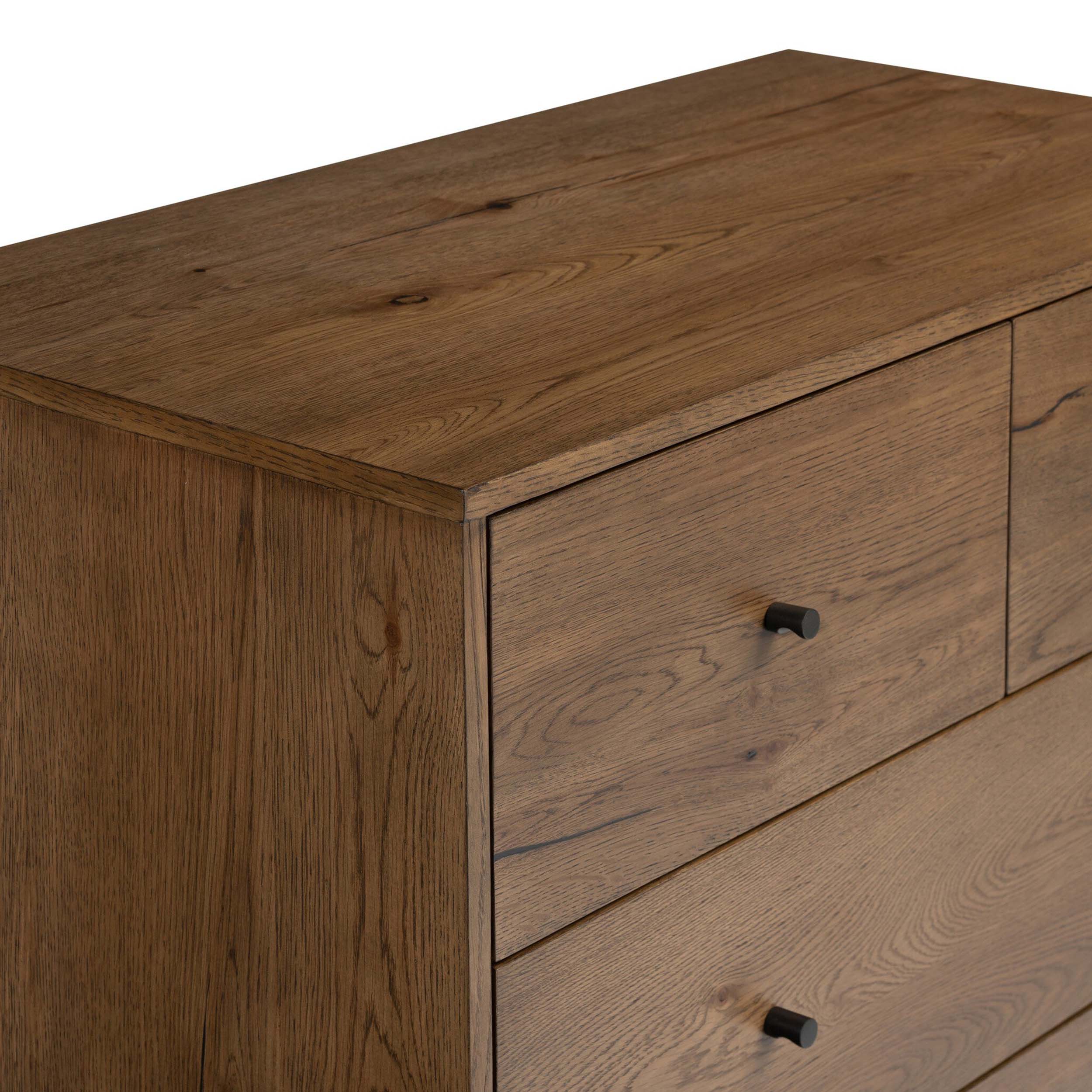 Eaton 5 Drawer Dresser, Amber Oak Resin