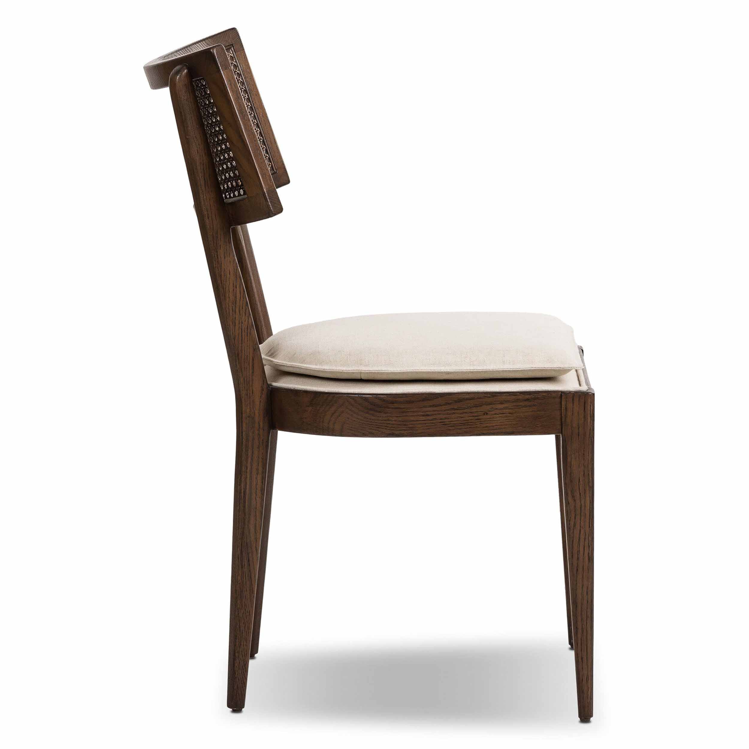 Britt Dining Chair, Savile Flax, Almond Oak
