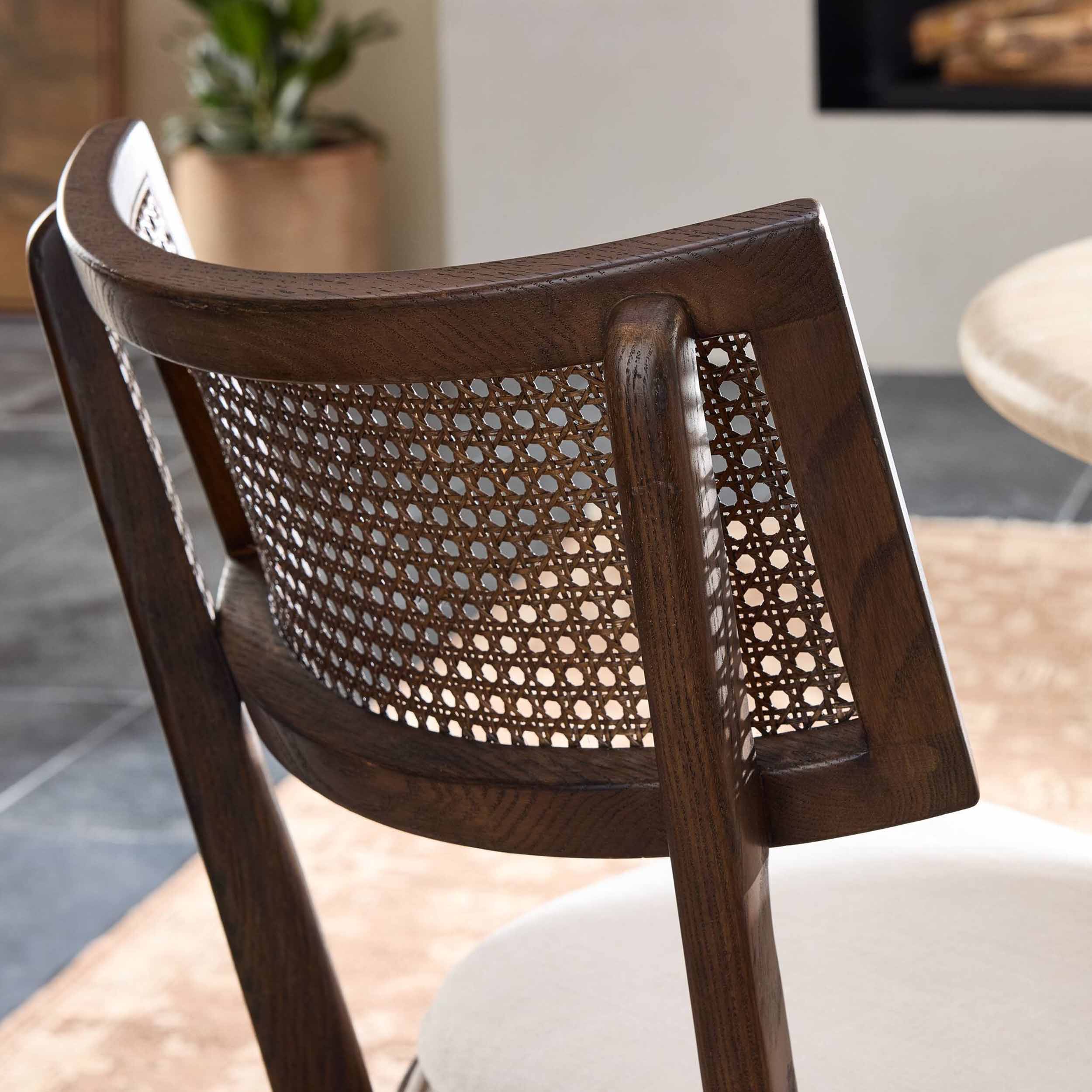 Britt Dining Chair, Savile Flax, Almond Oak