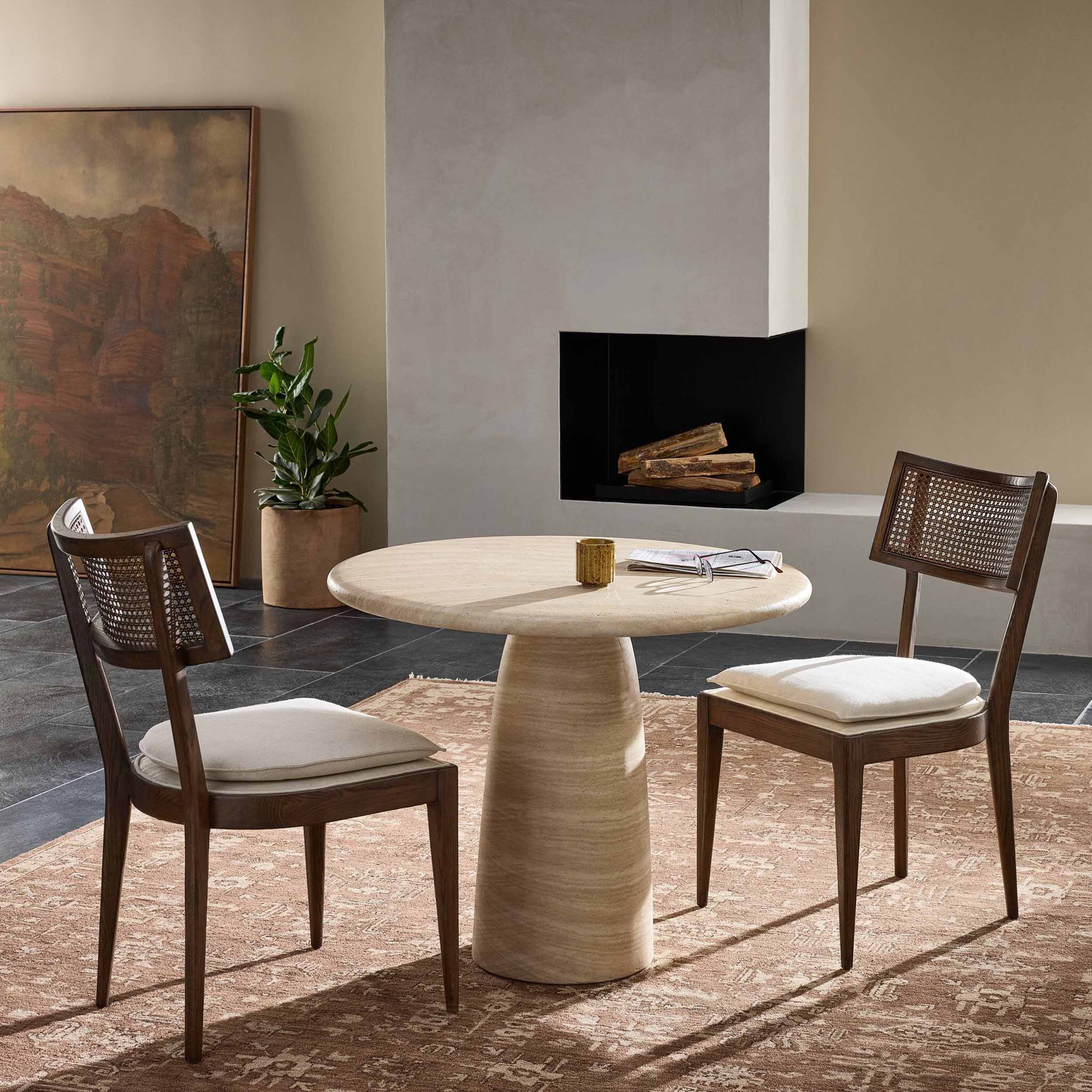 Britt Dining Chair, Savile Flax, Almond Oak