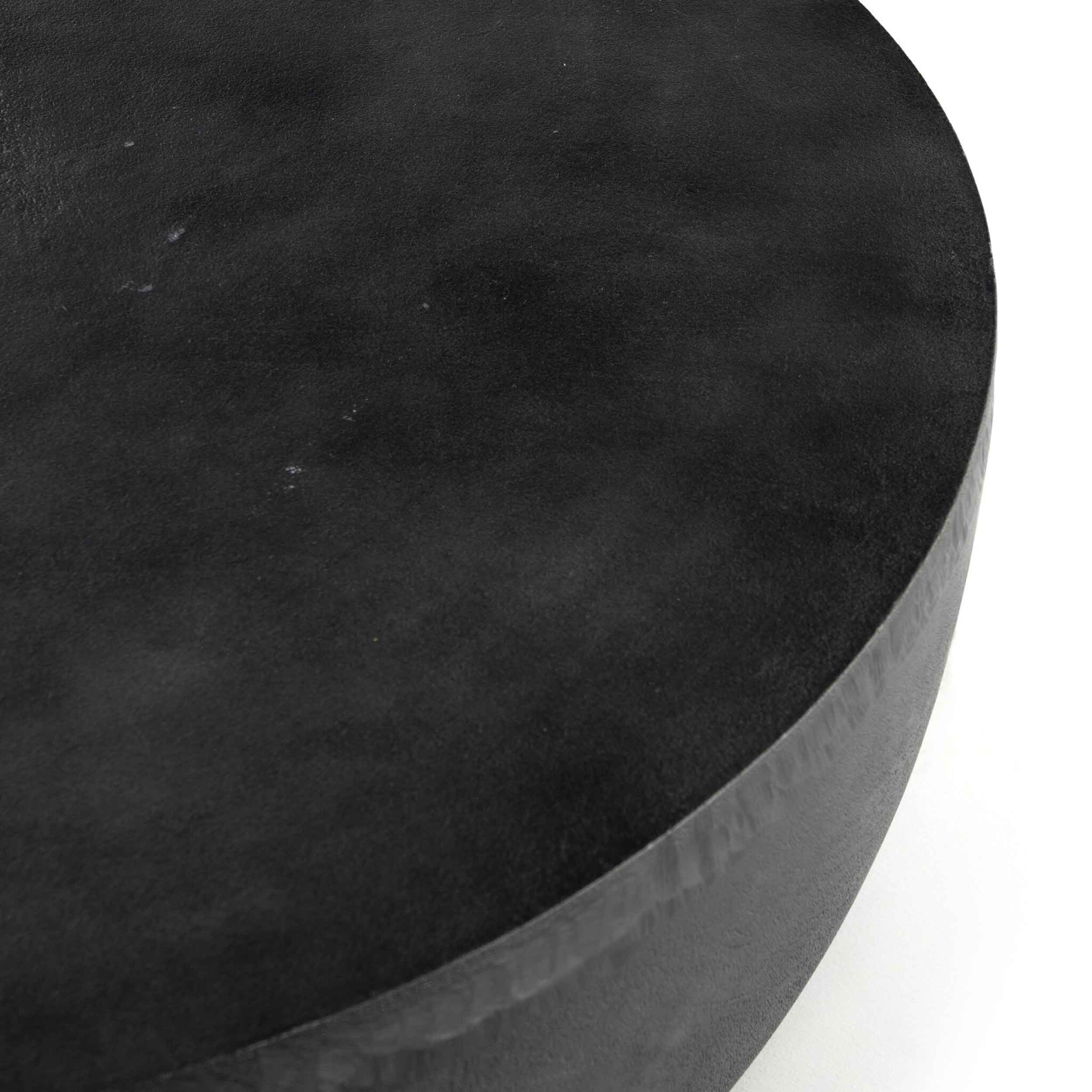 Basil Outdoor Round Coffee Table, Aged Grey