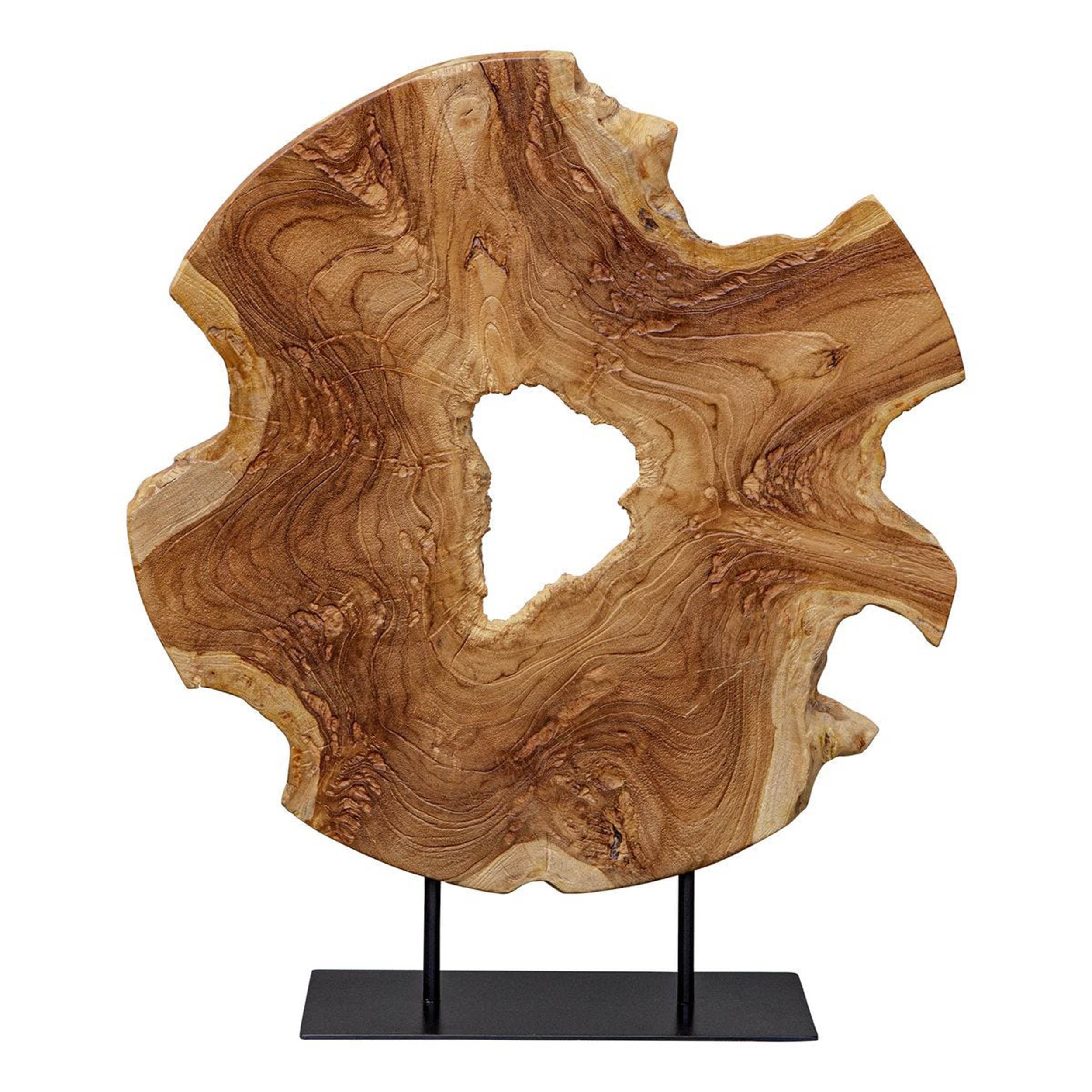 Bahati Wood Sculpture, Natural – detail view
