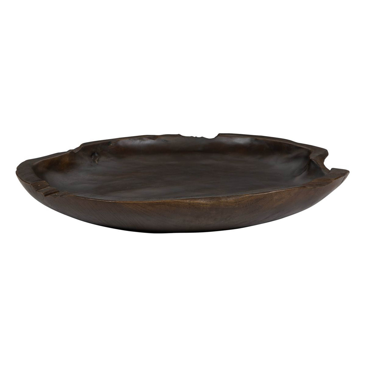 Nature's Edge Indoor-Outdoor Bowl, Brown – styled in a room setting
