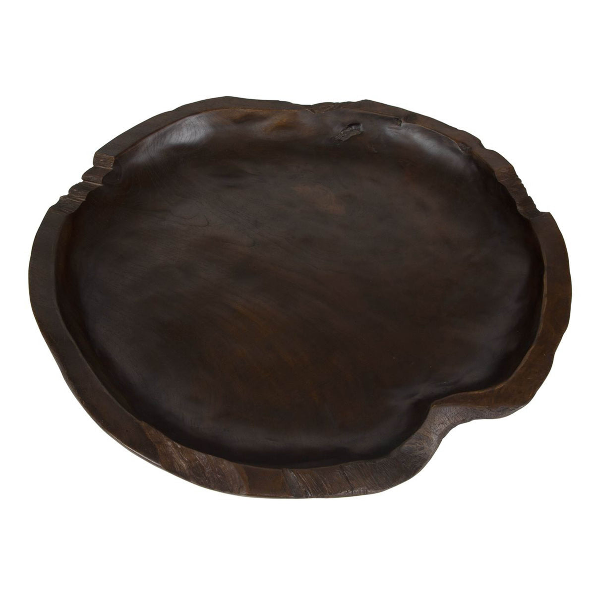 Nature's Edge Indoor-Outdoor Bowl, Brown – close-up view