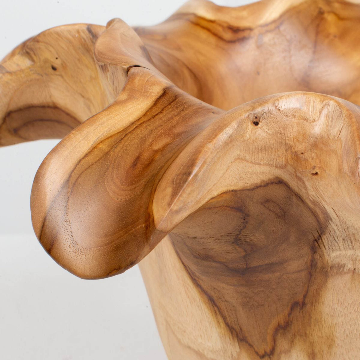 Teak Flow Indoor-Outdoor Bowl, Natural – alternate angle