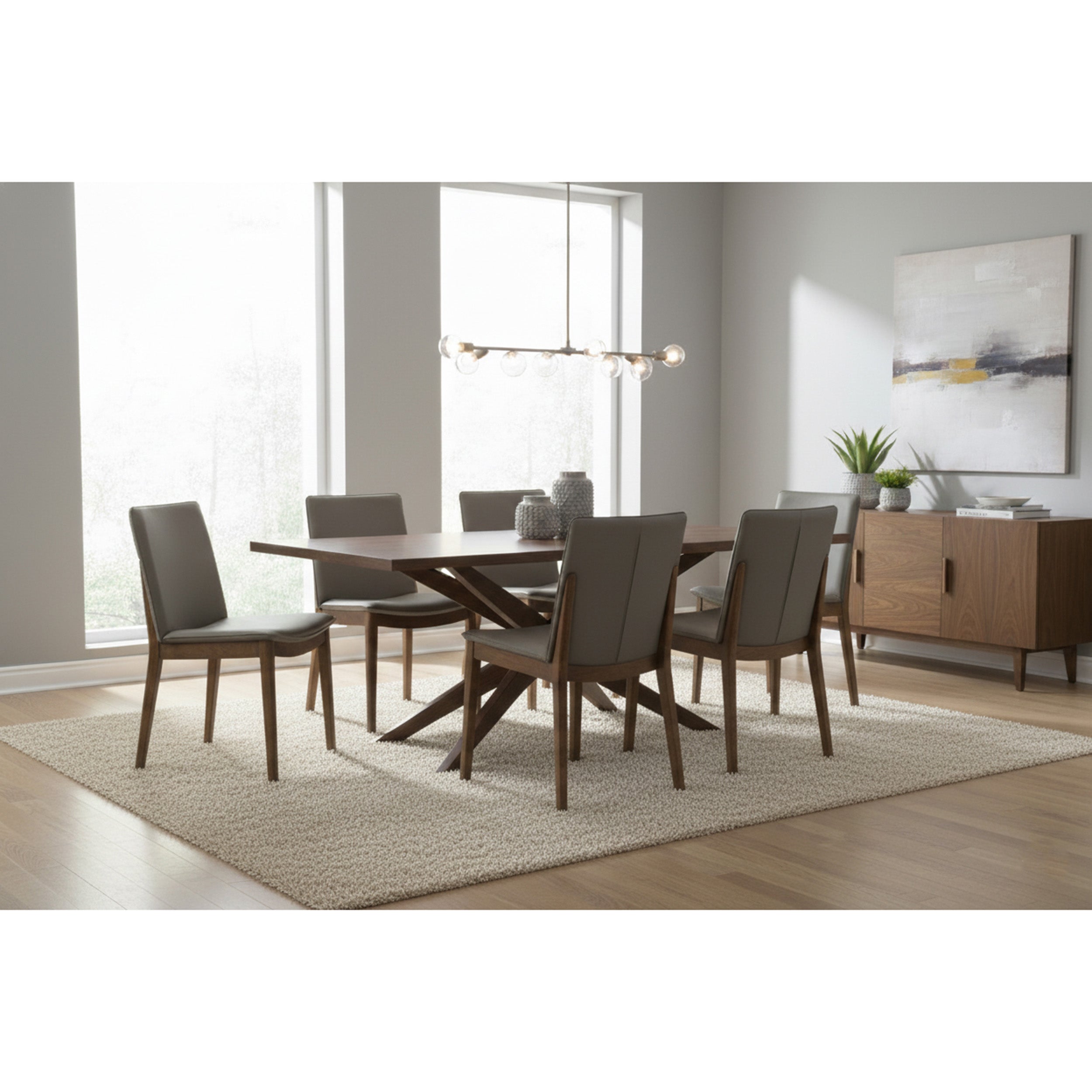 Noah 1724Q Dining Chair, Smooky Light Grey, Set of 2