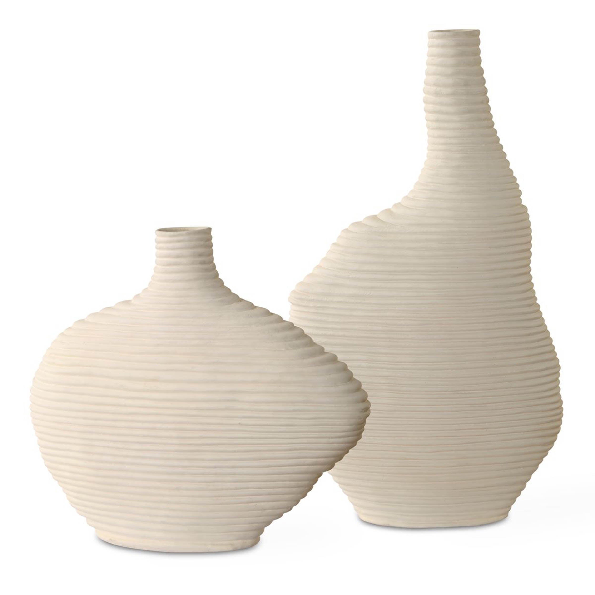 Duostacked Vases, White, Set of 2