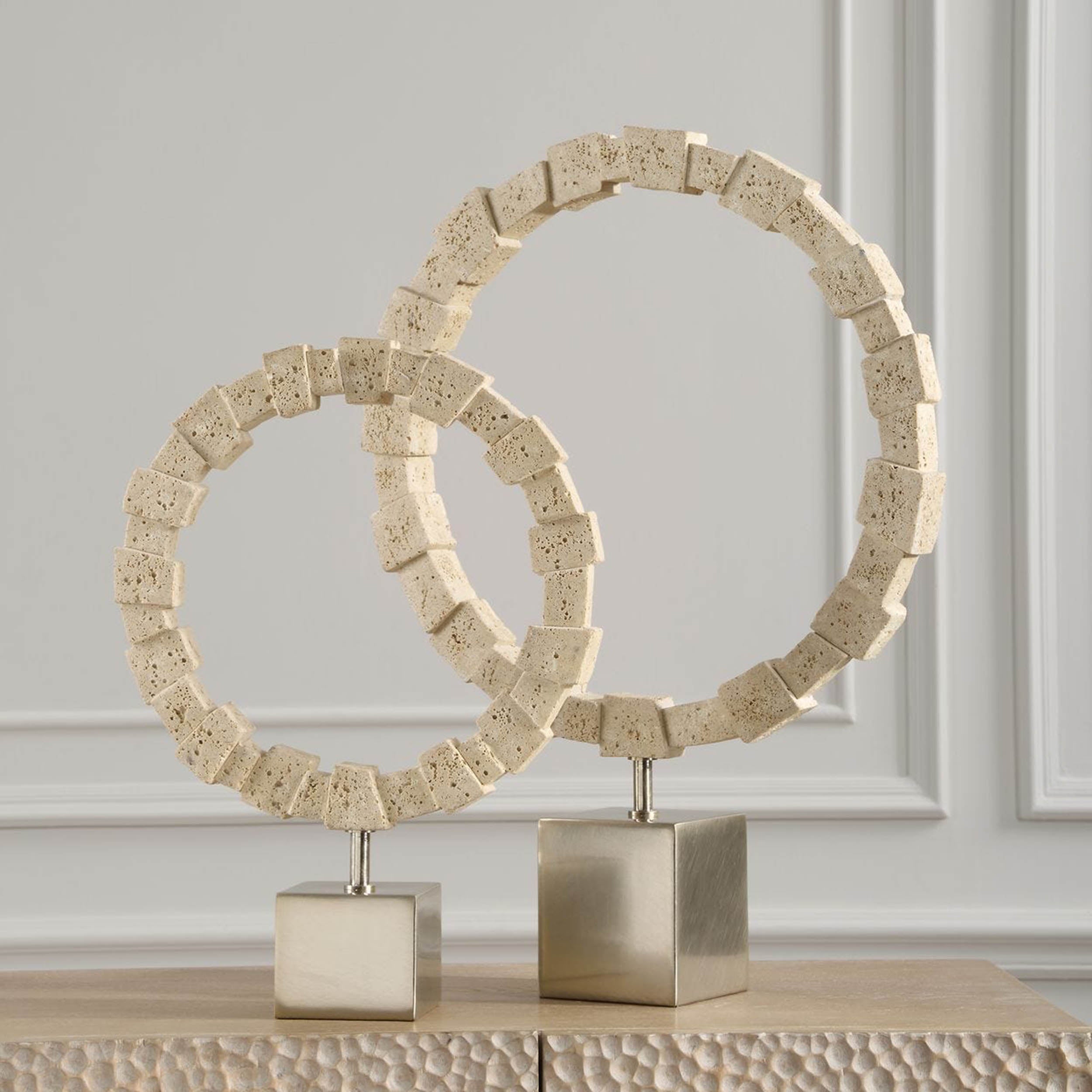 Ivory Fusion Rings, Ivory, Set of 2