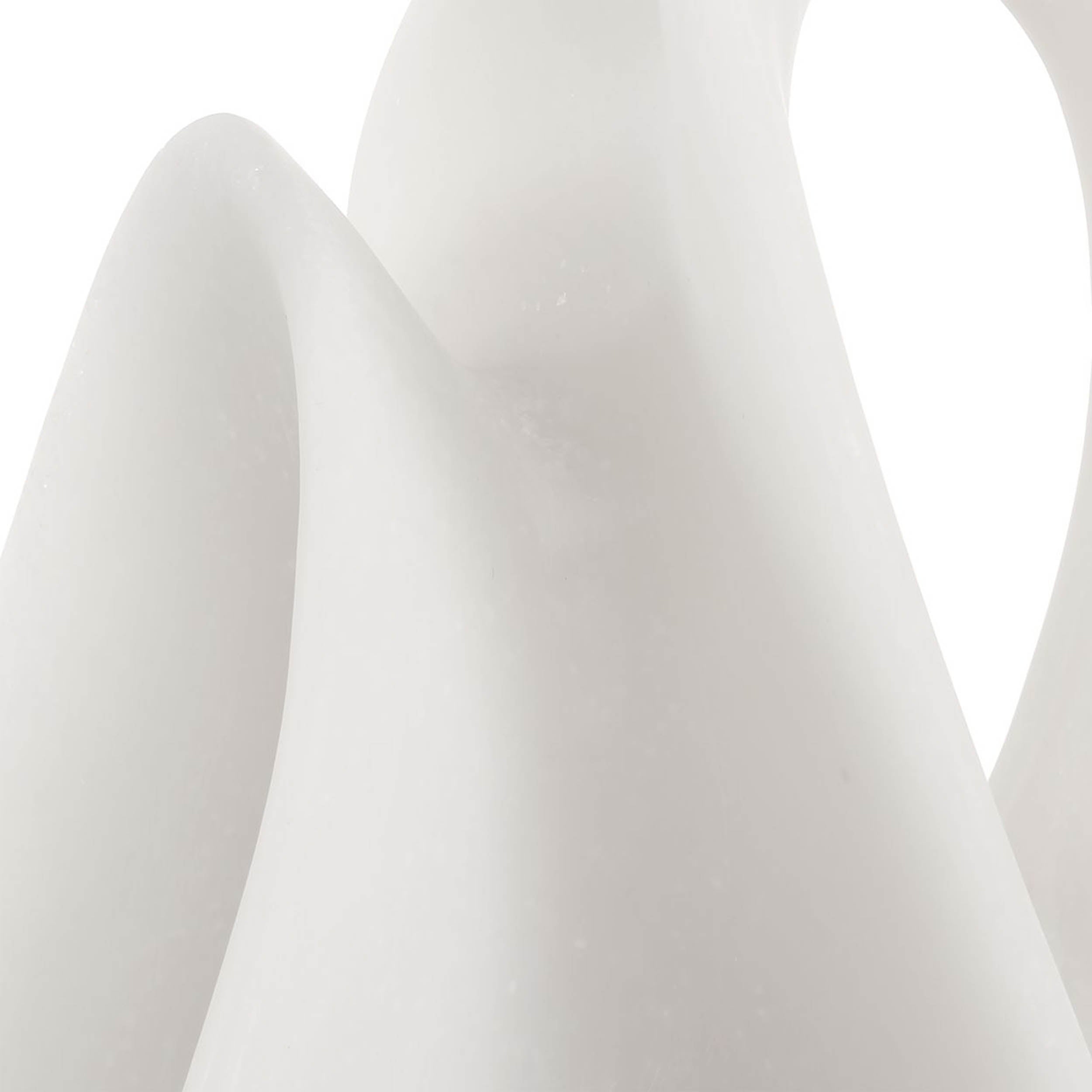 Silent Wave Indoor-Outdoor Sculptures, Matte White, Set of 2