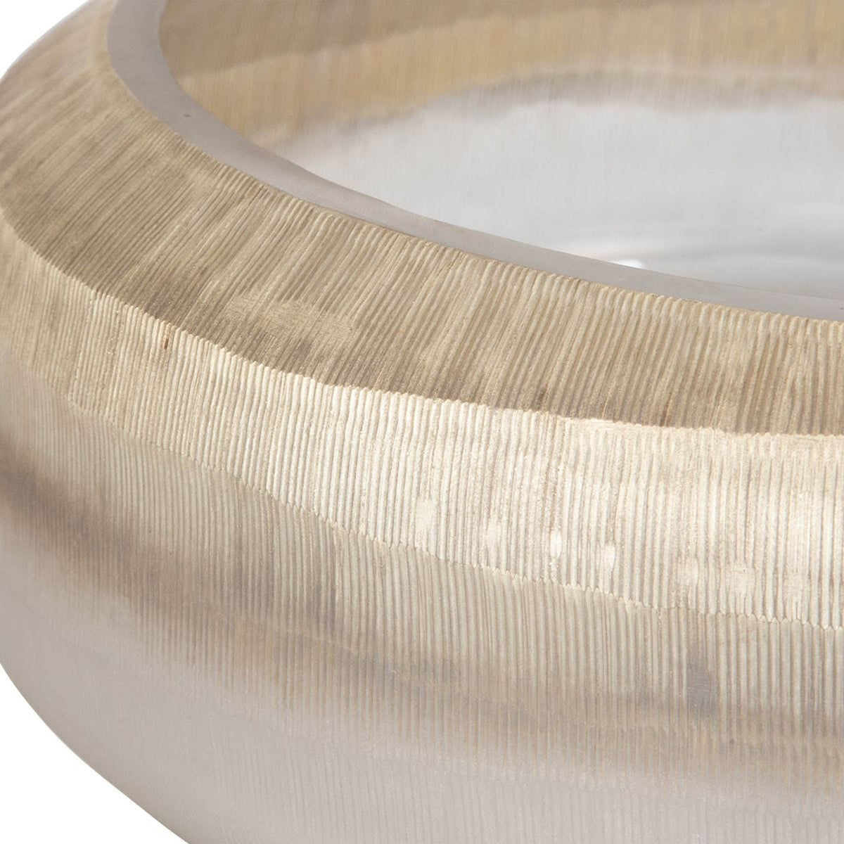 Ombra Bowl, White Statement Home Furniture Piece – close-up view