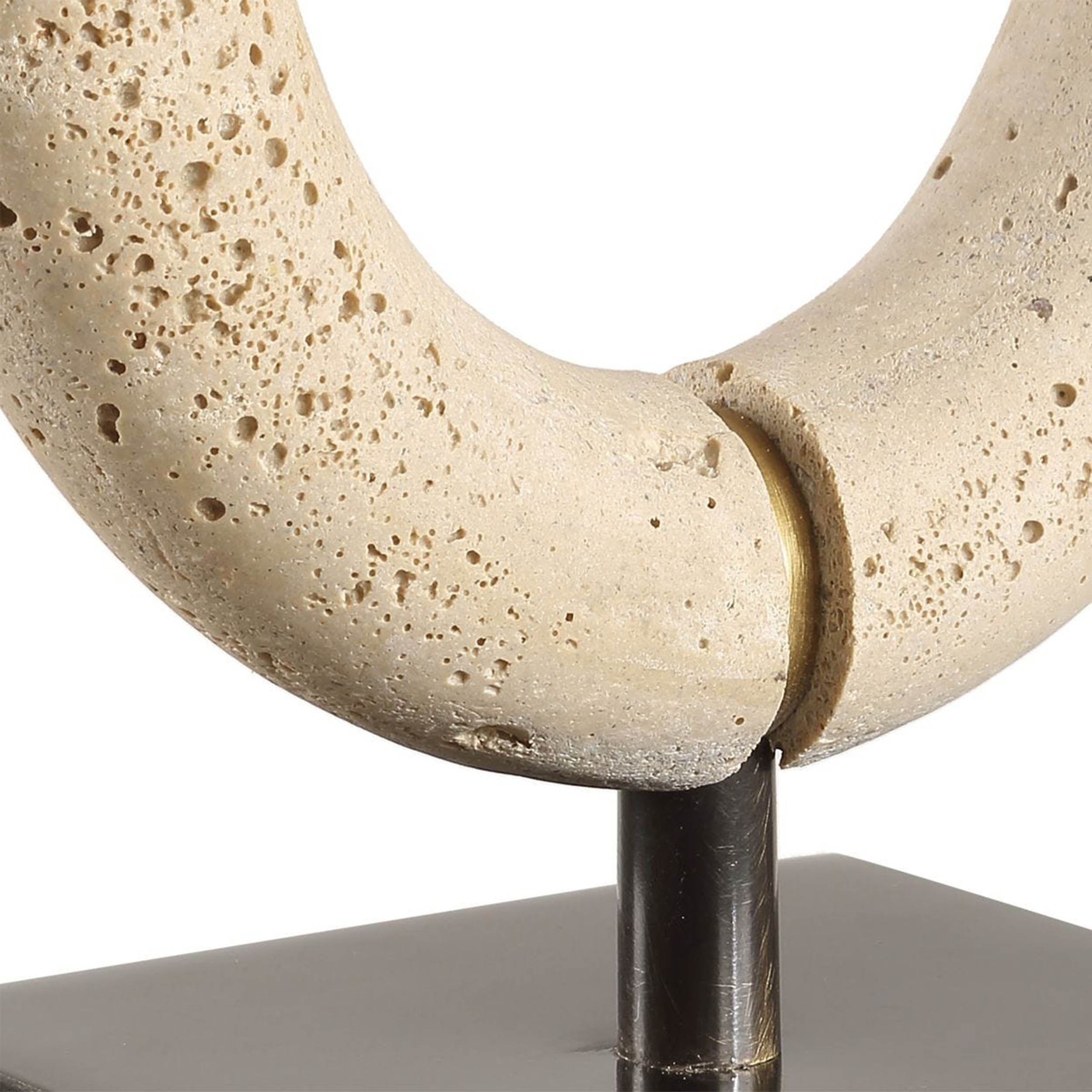Oval Fusion, Sculptures, Ivory, Set of 2