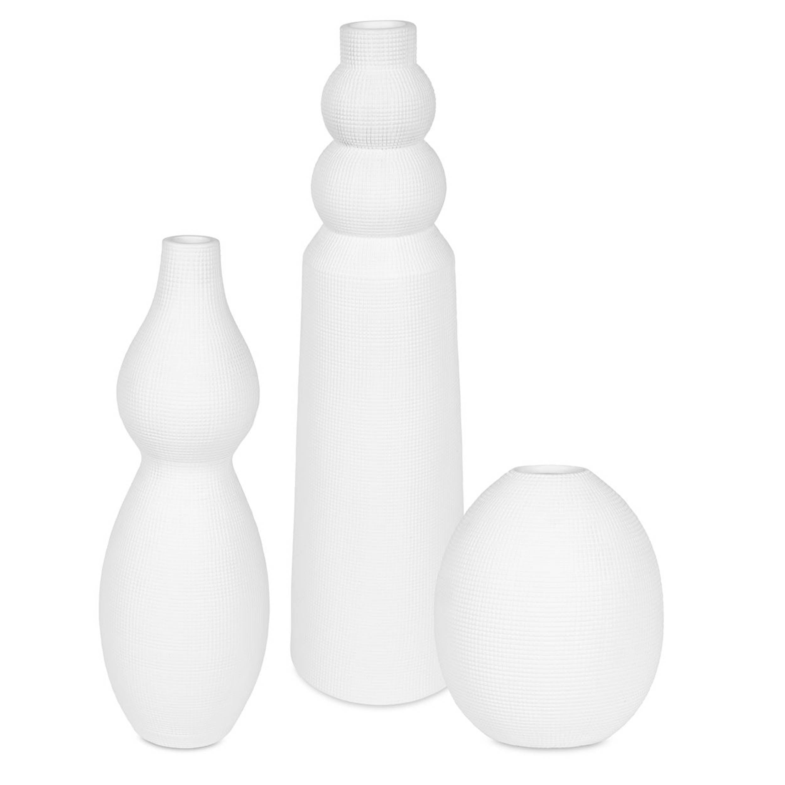 Forma Indoor-Outdoor Vases, White, Set of 3