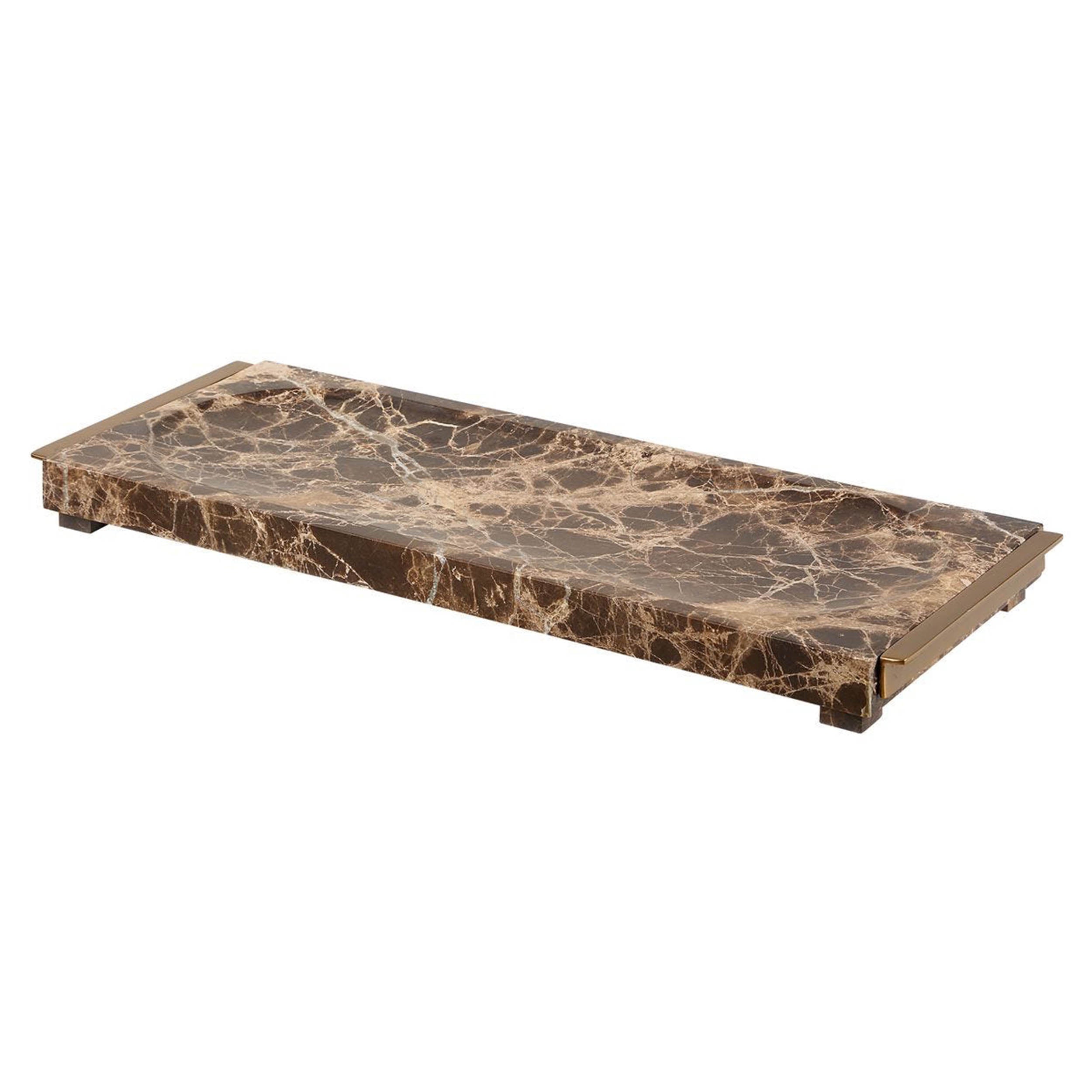 Marble Crest Tray, Brown
