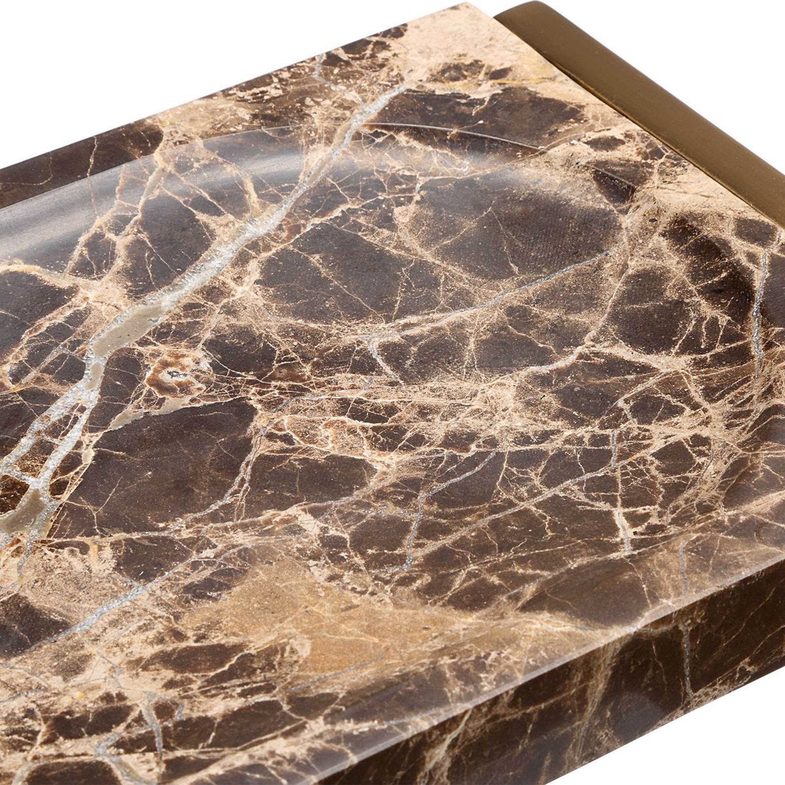 Marble Crest Tray, Brown