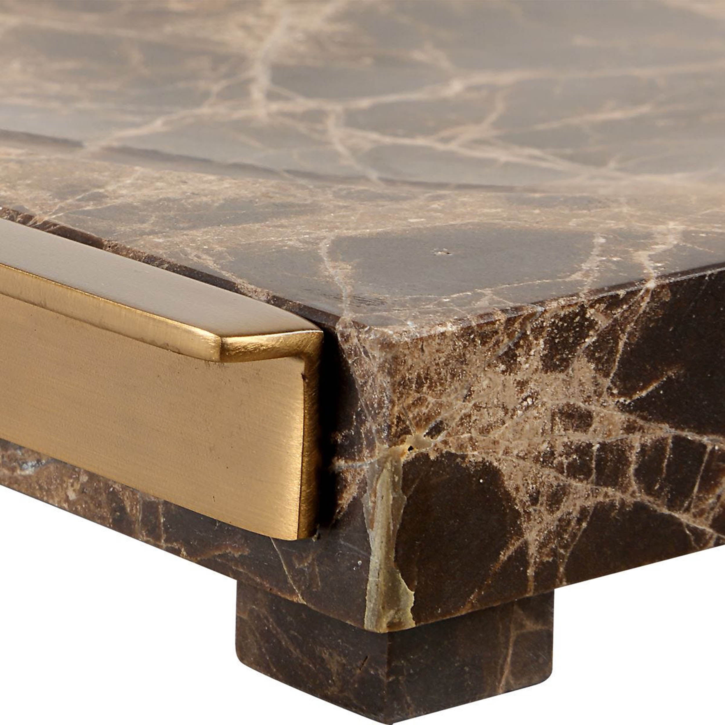 Marble Crest Tray, Brown