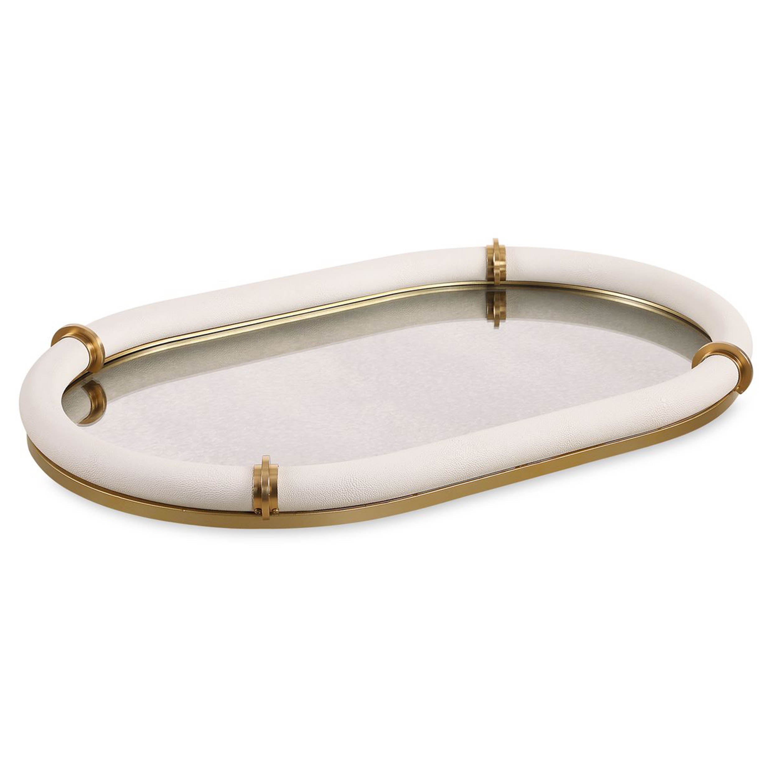 Cyprus Oval Tray, White