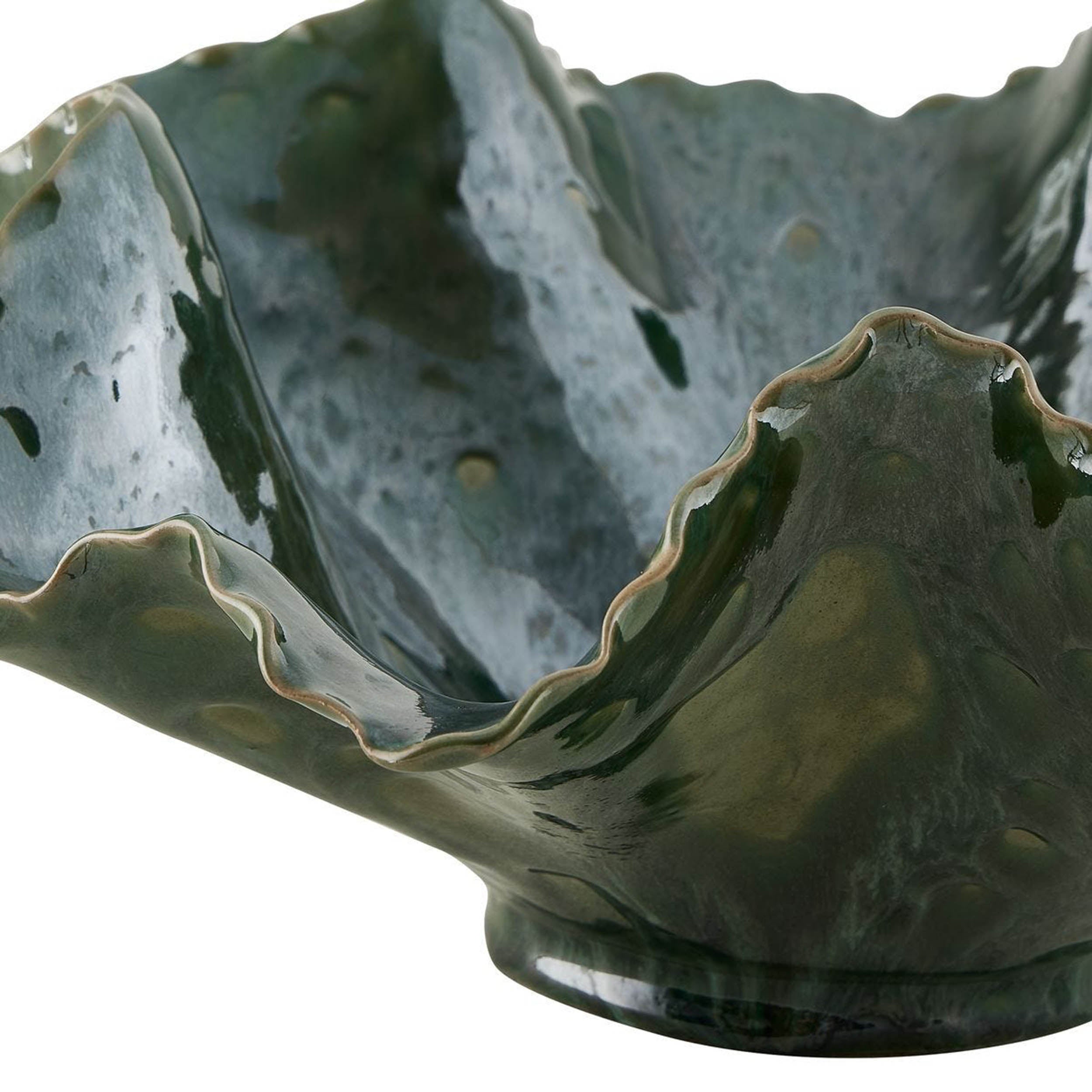 Verdant Bloom Indoor-Outdoor Bowl, Green