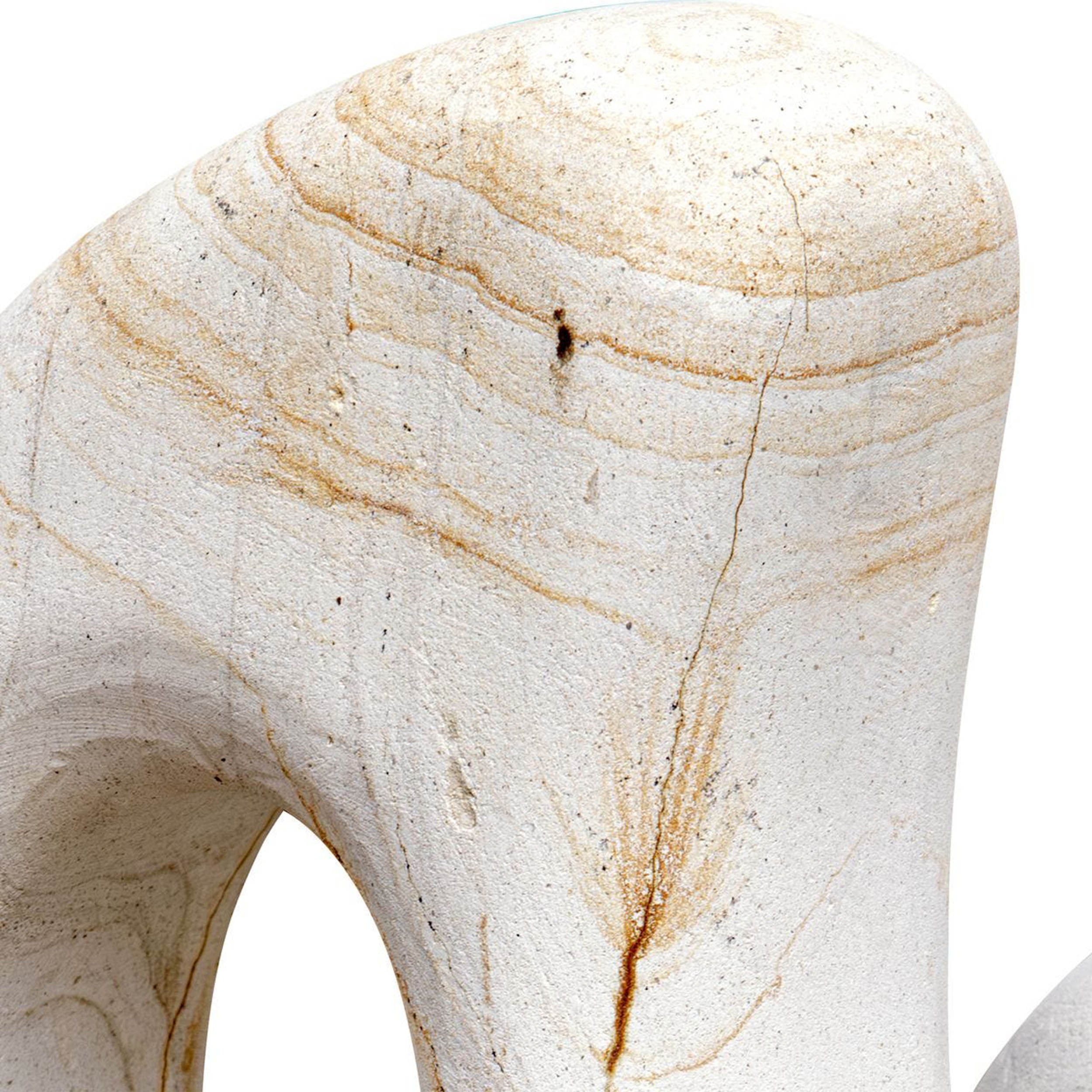 Stone Flow Indoor-Outdoor Sculptures, Natural, Set of 2
