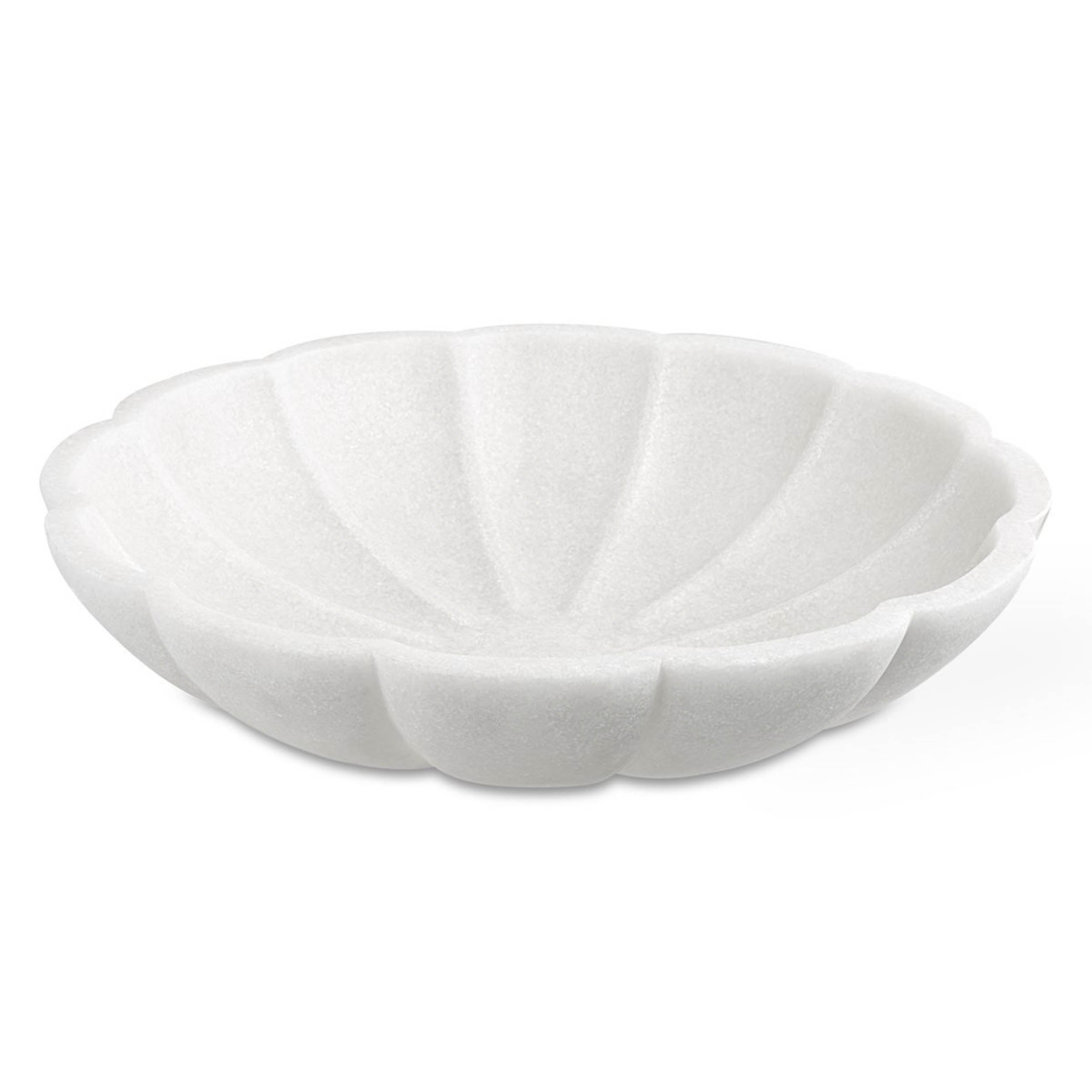 Ripple Crest Vases, White, Set of 2